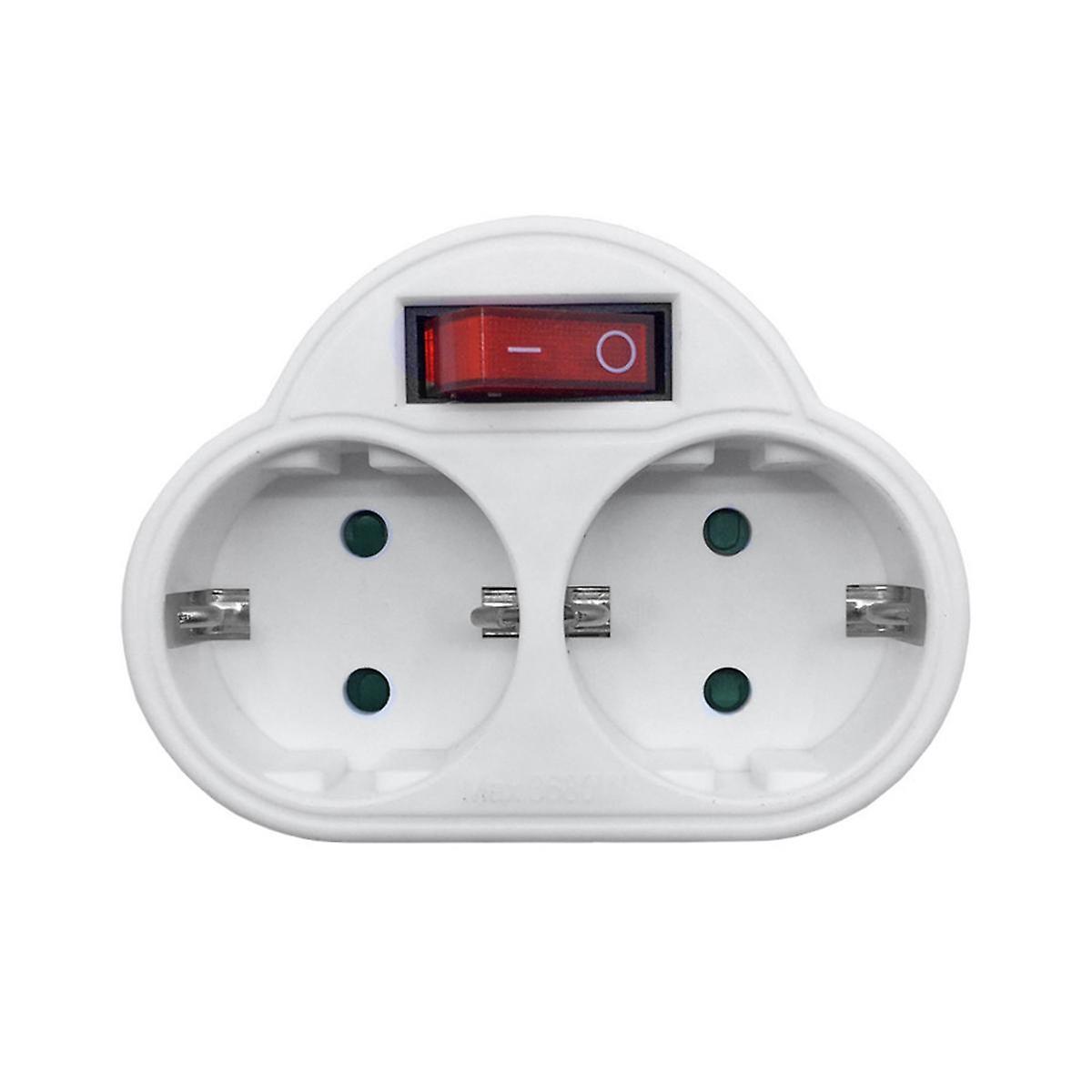 EU Standard Multiple Plug 250V 16A Double Socket Conversion Socket with Outlet Switch Plug Power Ad