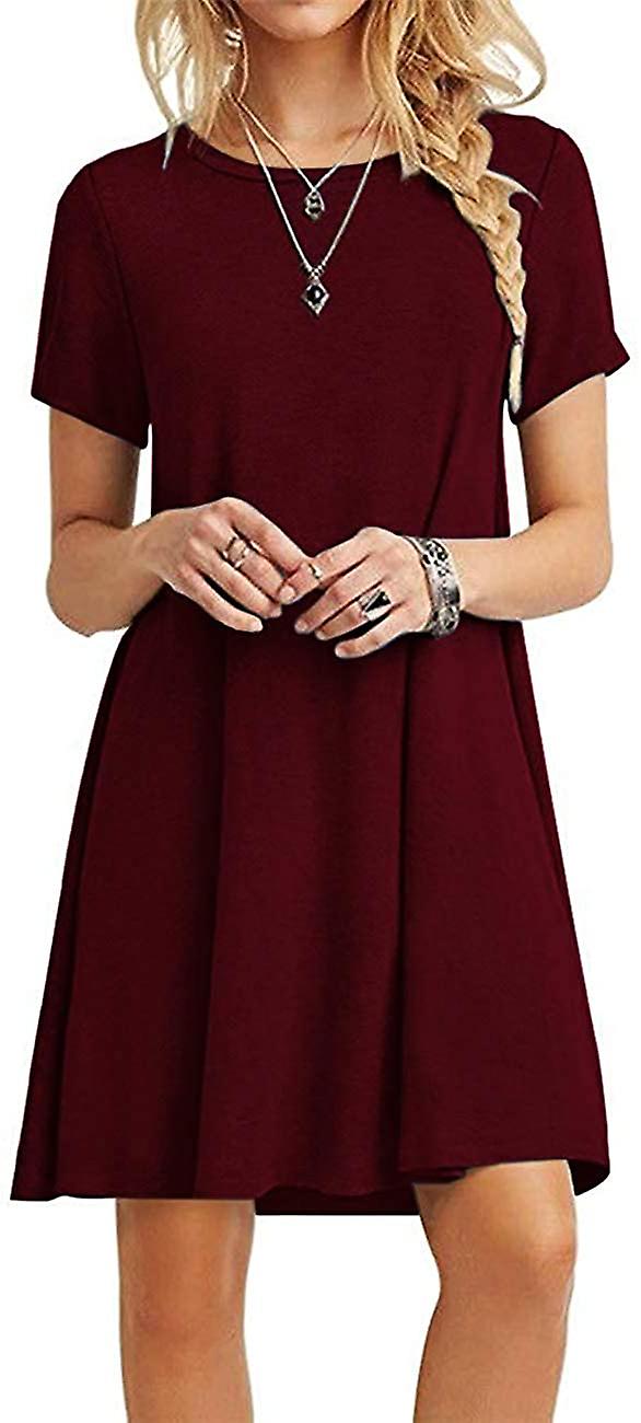 Donna Casual Plain Semplice T-shirt Loose Dress