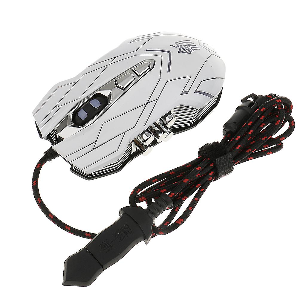 4000DPI Optical Ergonomic Gaming Mouse Mice 10 Buttons for PC Laptop White