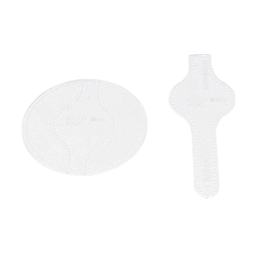 Acrylic Keychain Pattern Stencil Template Leather Craft Tools ellipse