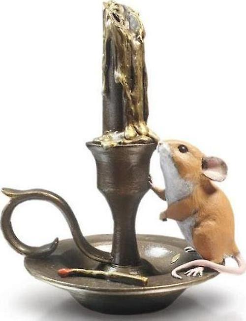 Mouse On Candlestick Sculptures & Statues