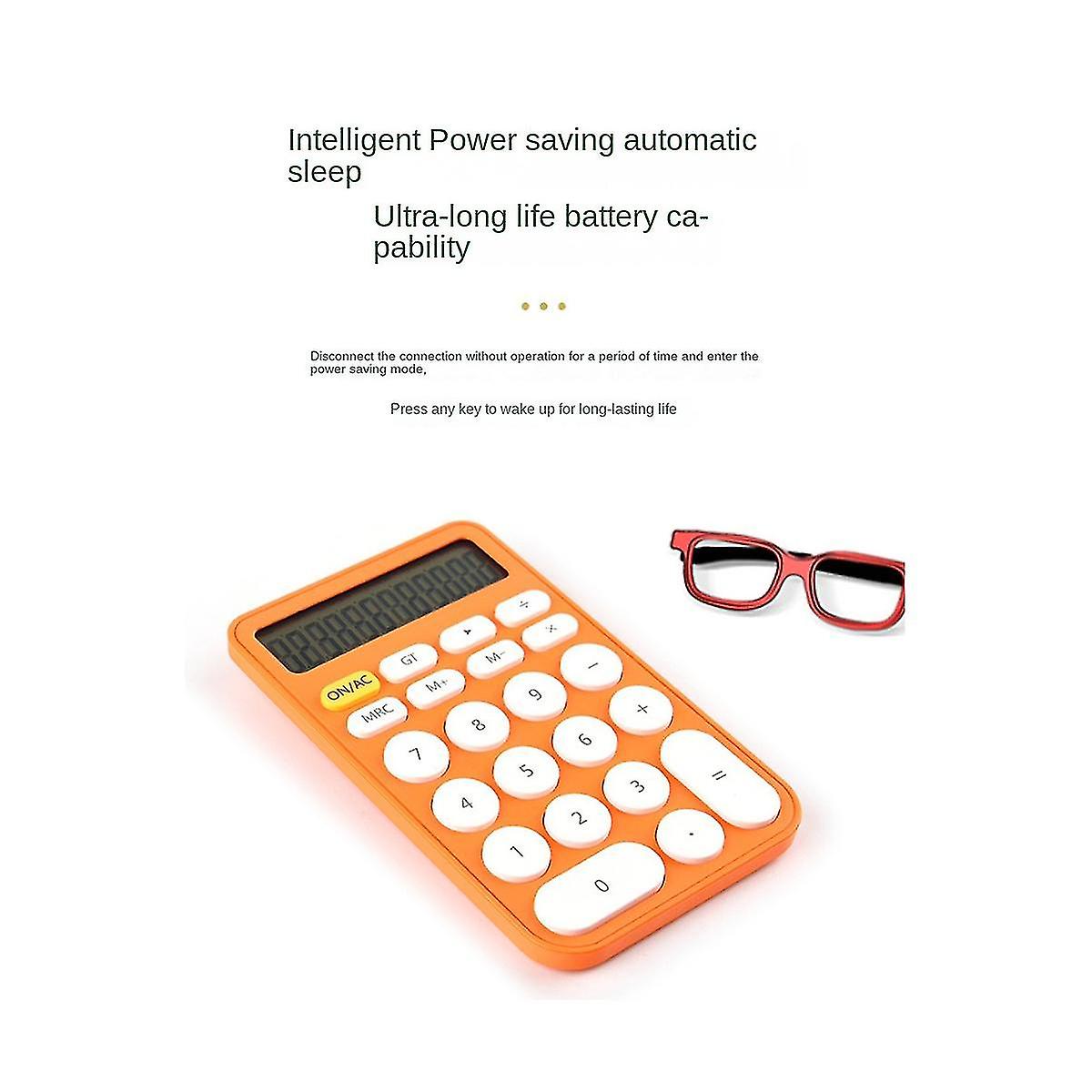 Simple Handheld Calculator Student Learning Assistant Calculator Mini Portable Calculator White