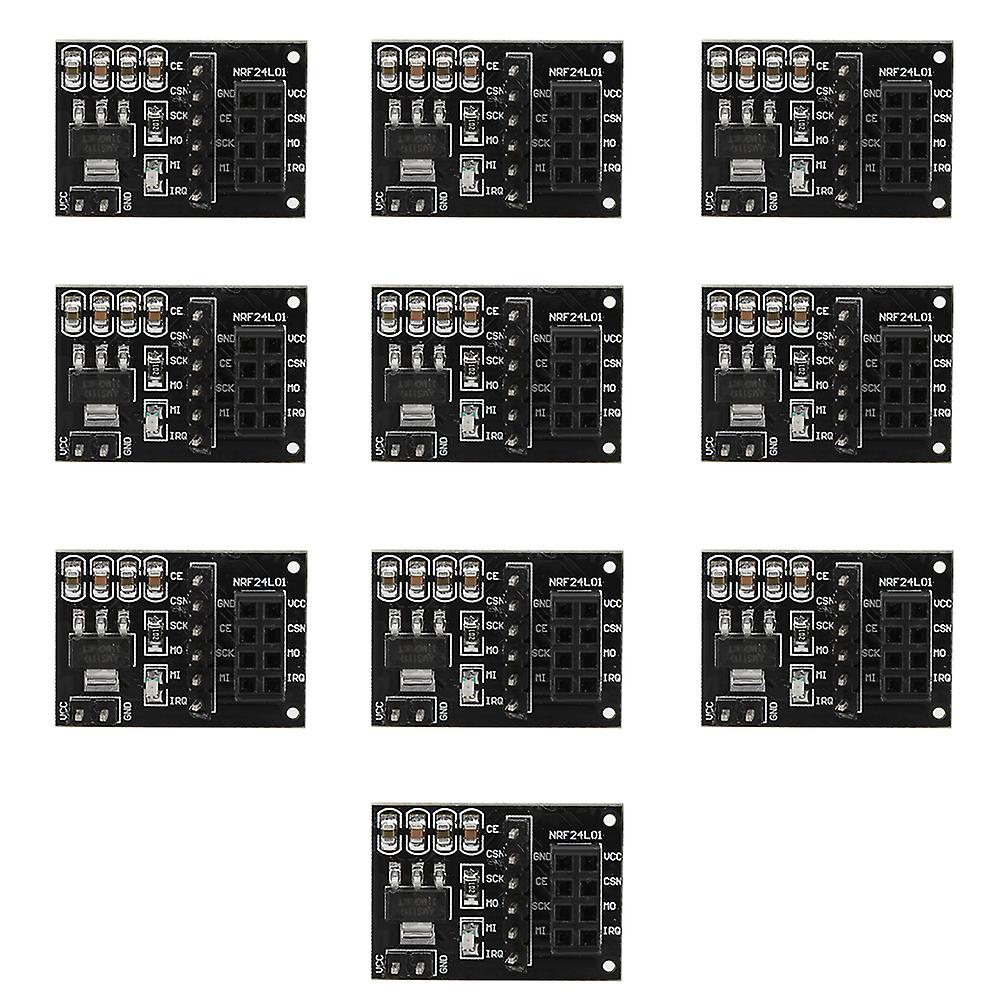 10PCS 3.3V 8Pin NRF24L01+ Wireless Module Pinboard Socket Adapter Module Board