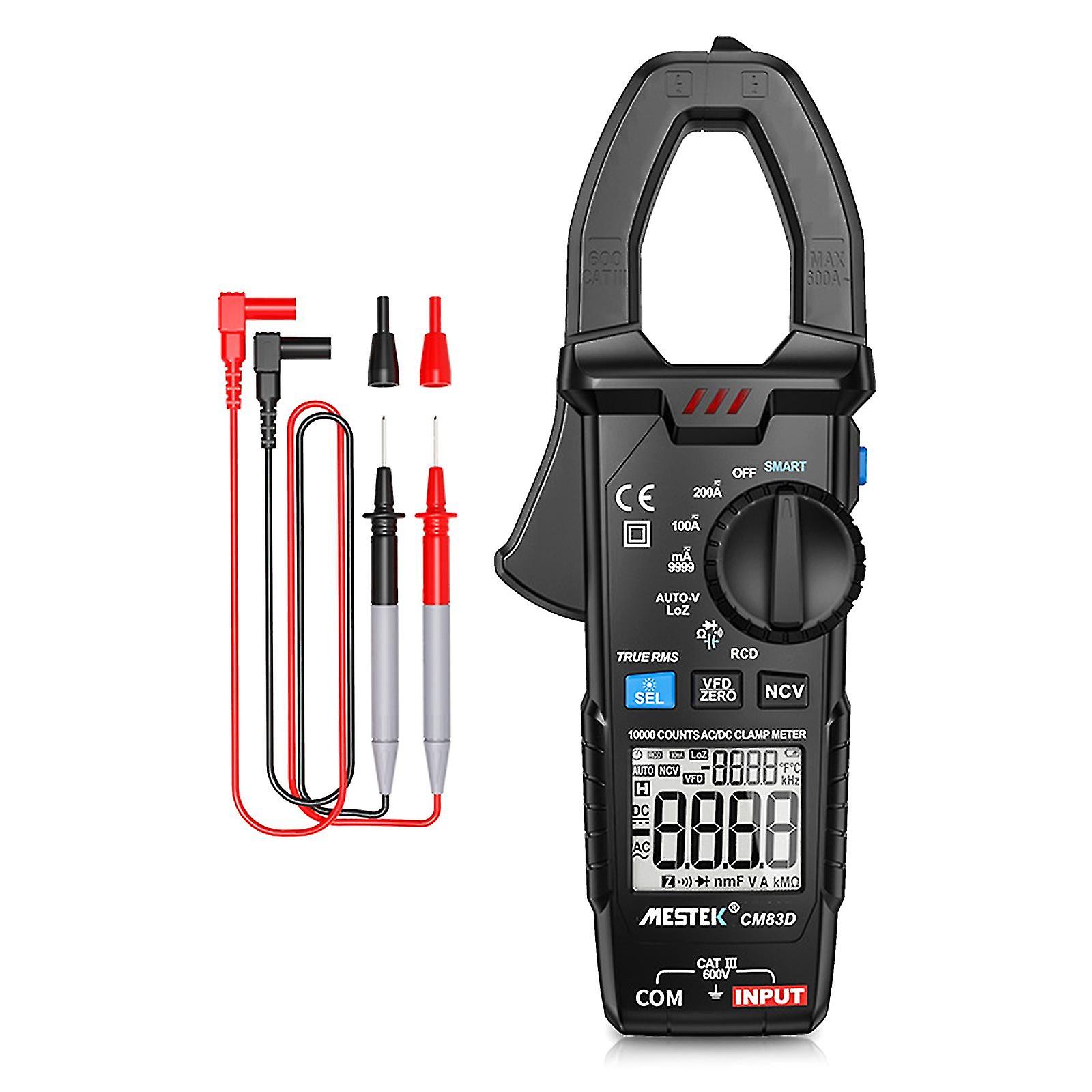 Digital Clamp Meter T-rms 10000 Count Multimeter Voltage Tester Auto-ranging