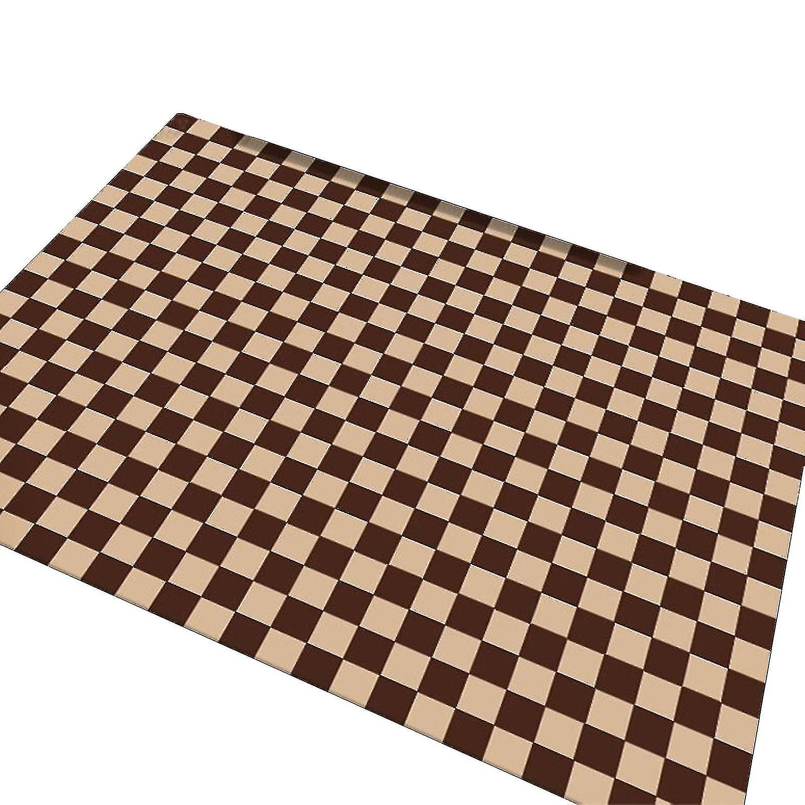 Classic Retro Checkerboard Carpet Soft Shag Checkered Rugs For Boys Bedroom