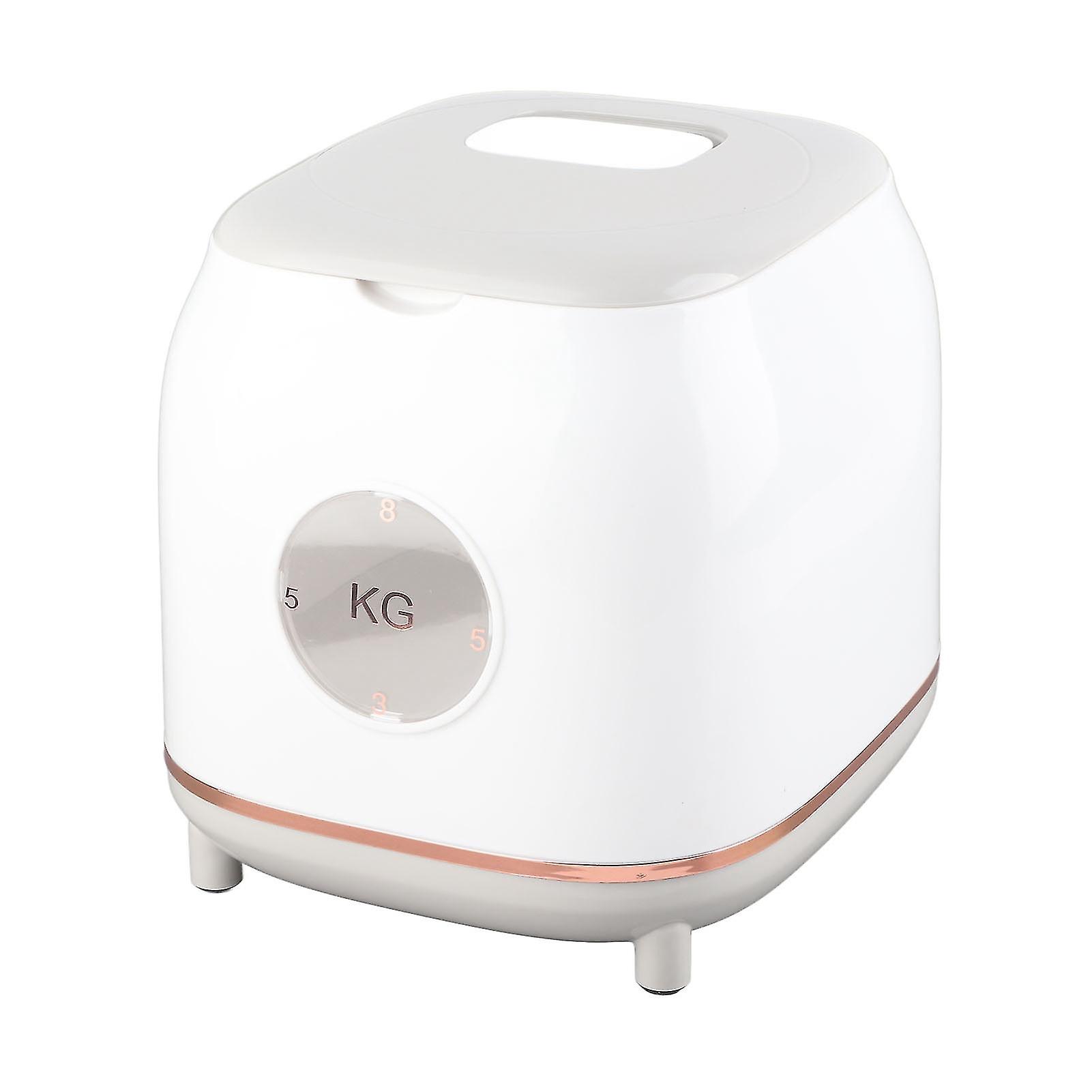 Rice Airtight Storage Container Kitchen Rice Bucket Grain Container Grain Storage Box 5kg Gray 