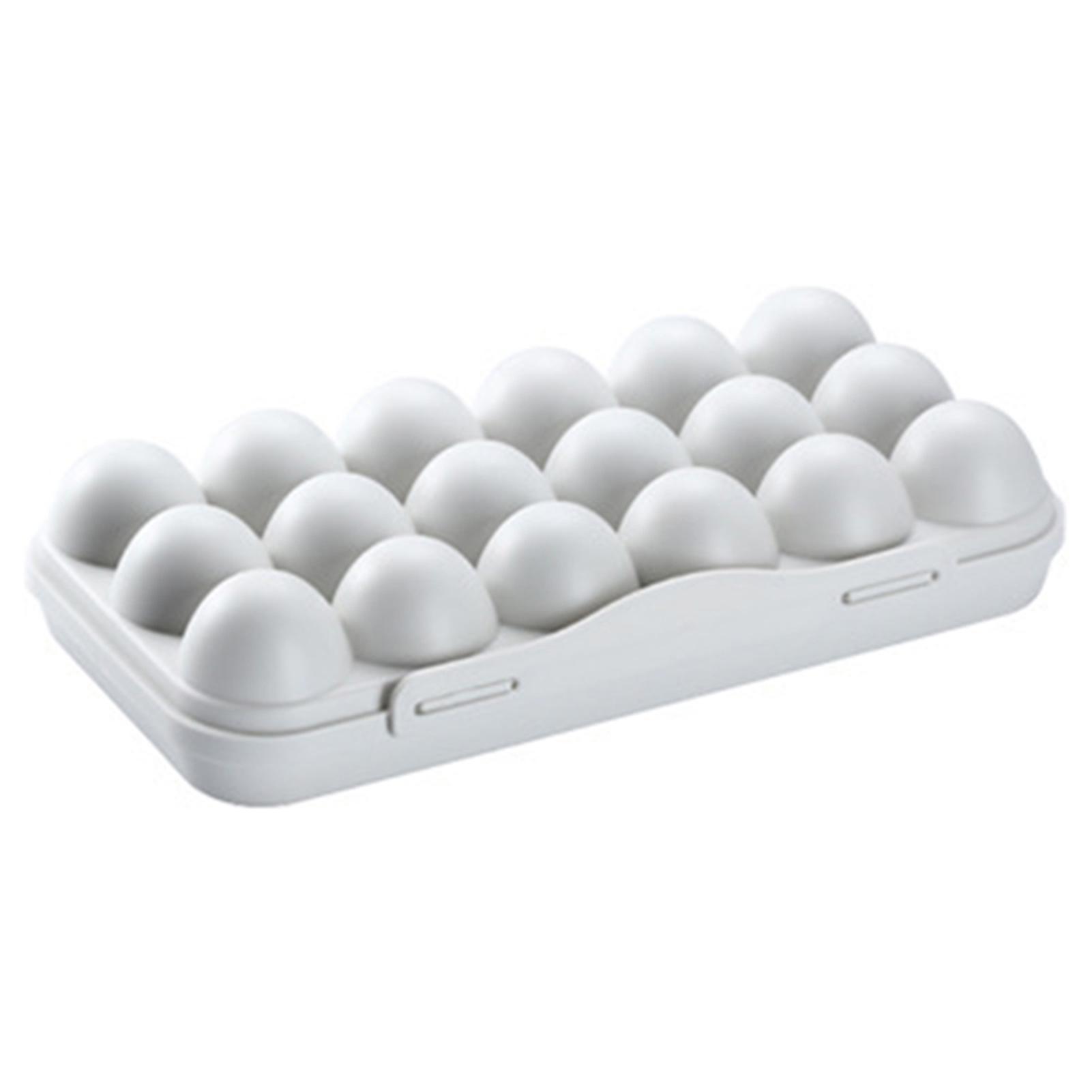 12/18 Grids Egg Holder Tray Snap Type Stackable Kitchen Anti-breaking Egg Storage Container with Lid for Refriger New Gr