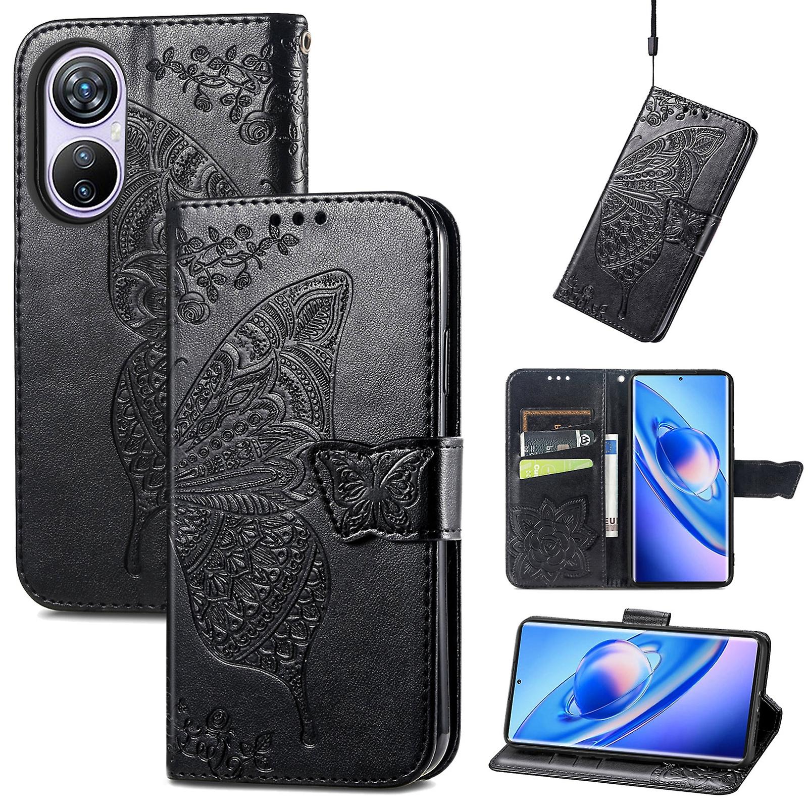 Butterfly Love Flower Embossed Case For Blackview A200 Pro