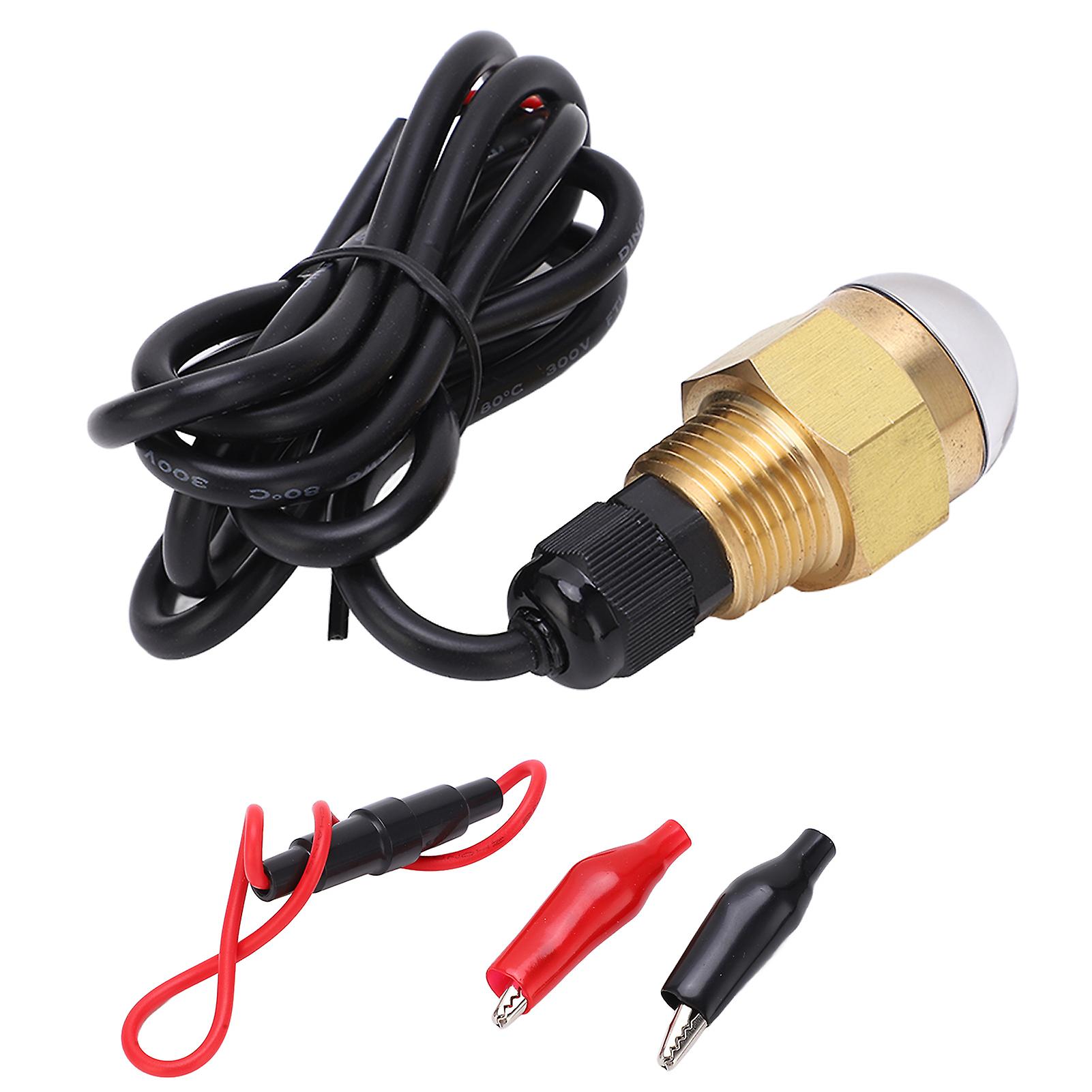 12V 12W Underwater Boat Drain Plug Light Brass NPT1/2 Marine Drain Plug Light for Yacht Accessory
