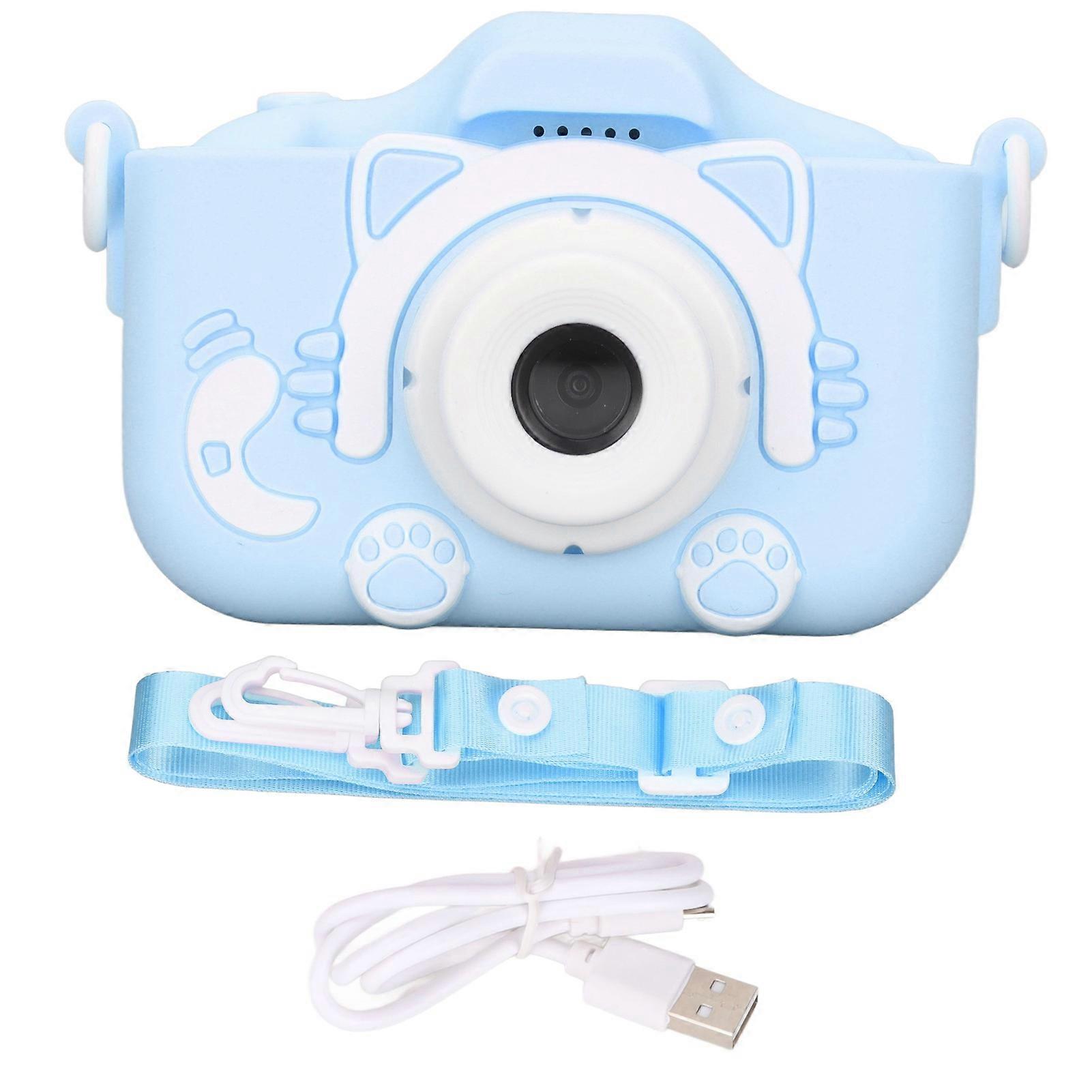 Children Camera Toy Digital Selfie Camera 20MP Video Camera Toy with MP3 Function for Children Above 3 Year OldBlue Without 32G Memory Card and Card