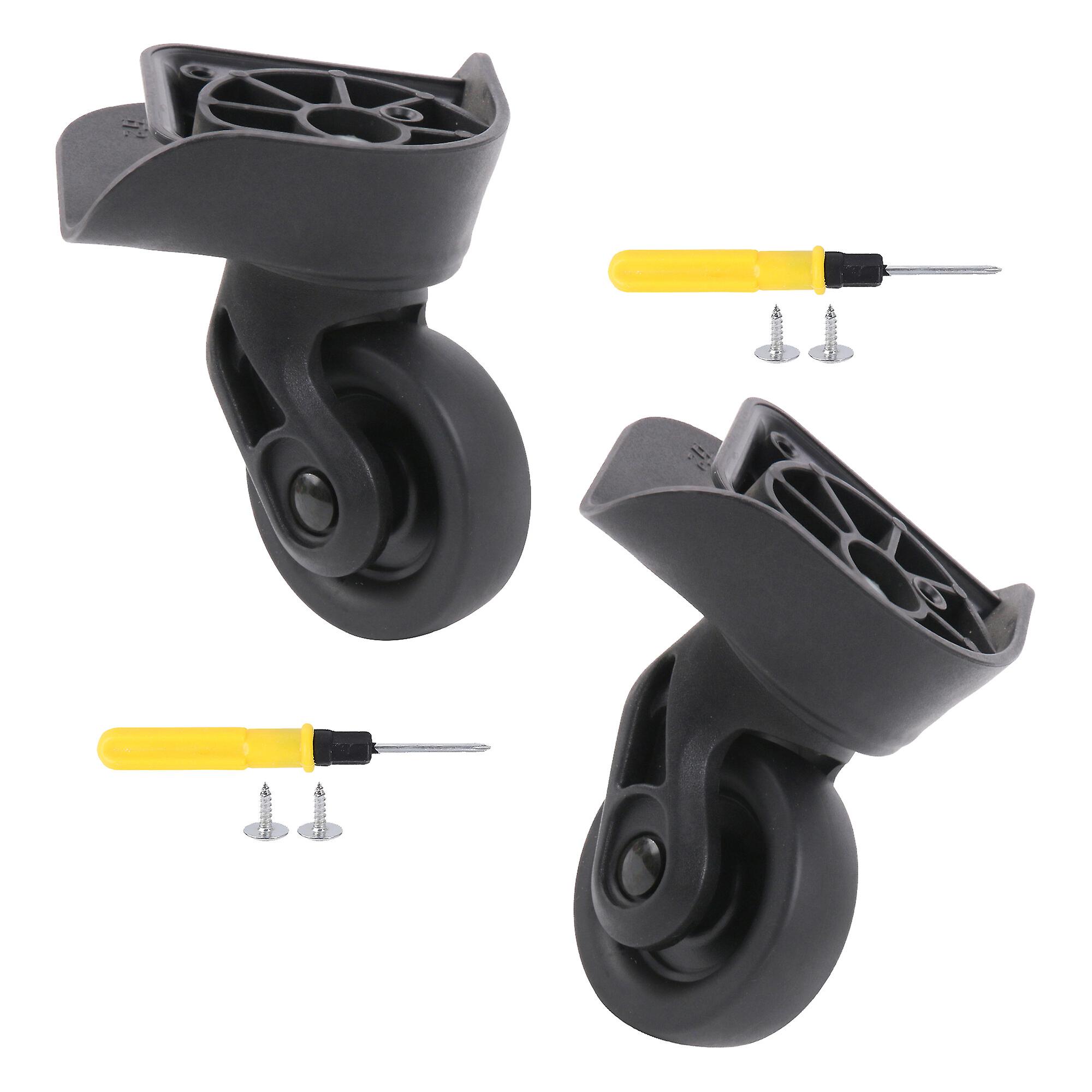 2 Pcs Suitcases Mute Wheels Rollers W237 3.23Inch Right w/ Screwdriver Kit