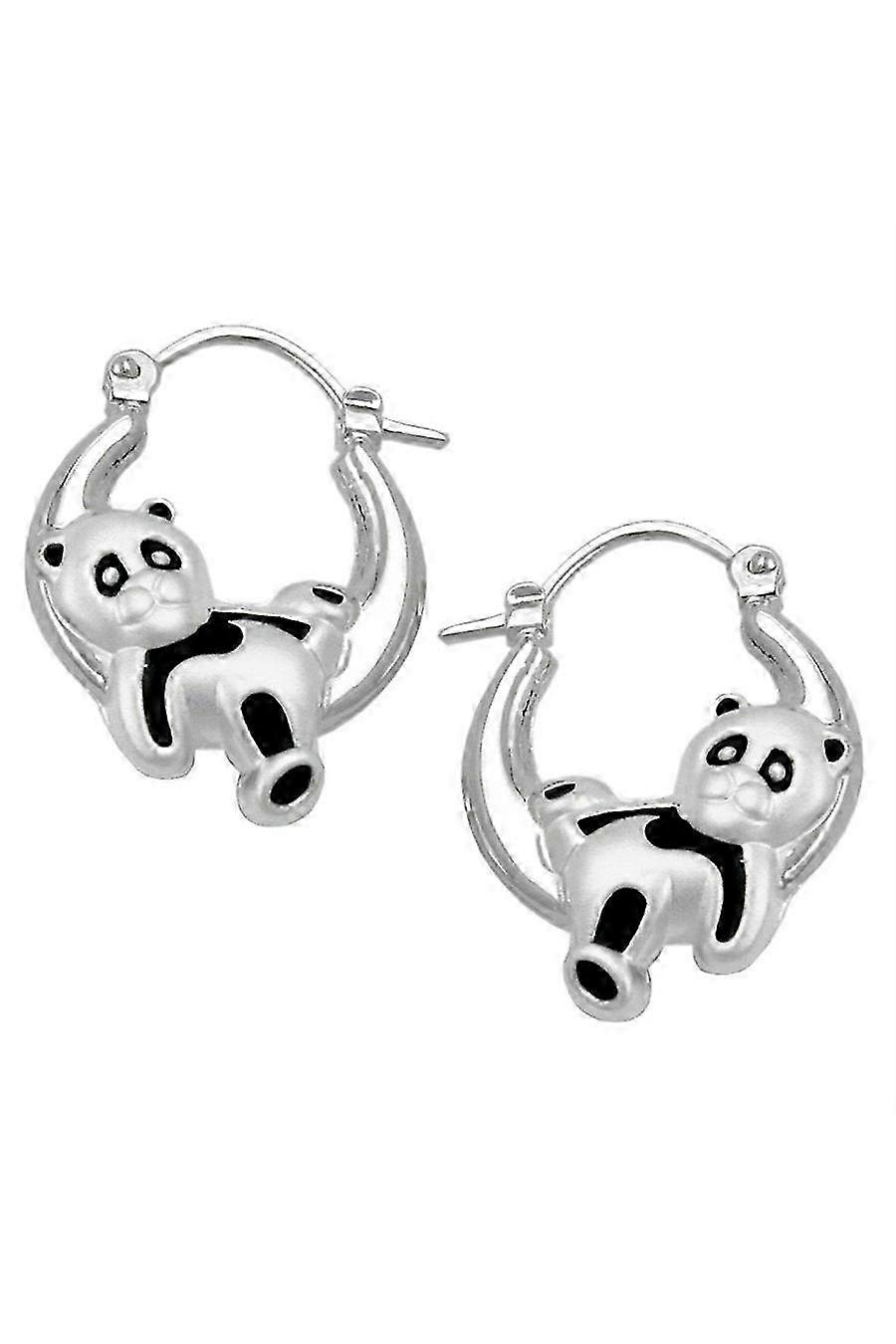 Hoop Earrings With Bear Silver 925 - Gl92304