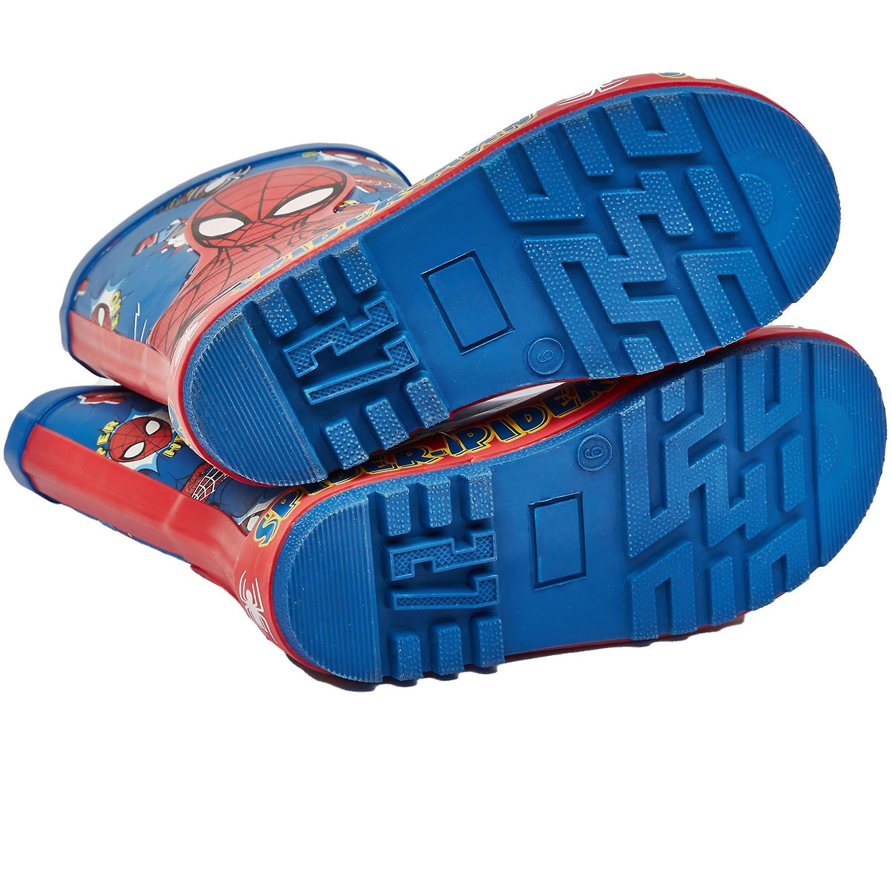 Boys' Spider-Man Wellington Boots – Marvel Rain Boots For Kids – Rubber Wellies For Winter & Play