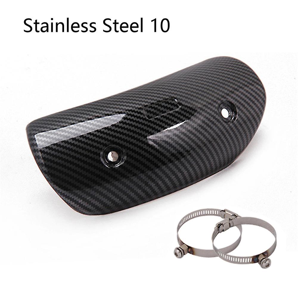 Motorcycle Exhaust Pipe Protective Film Carbon Fiber Heat Shield Case Anti-Slip Cover For CB650F Z900 TMAX530 CB400 XMAX300~13606