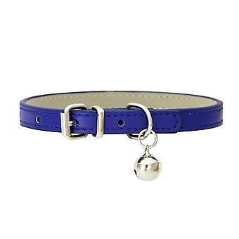 Veeki Leather Pet Cat Collars with Bell Soft Adjustable Leather Kitten Collars Cute Pet Collars for Small Cat Kitten PuppyXS