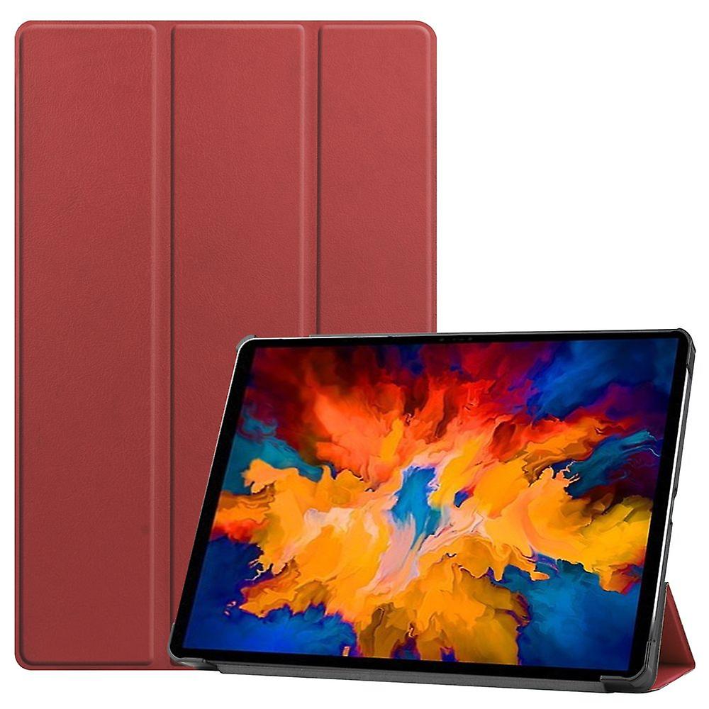 For Lenovo Tab P11 Pro 11.5 inch TB-J706F Tablet Case 3 fold Wake UP Smart Cover Cases Wine Red