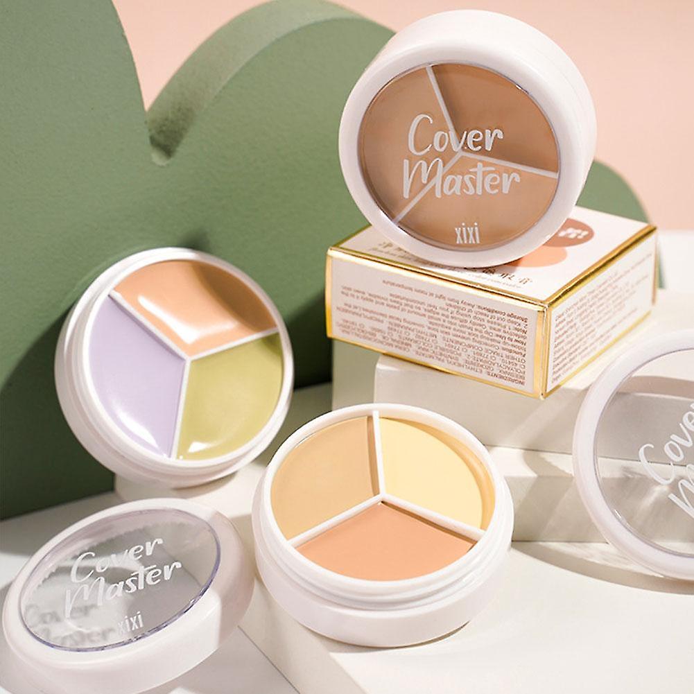 2# Skin texture even-toned palette (B) $XIXI three-color concealer for spots, acne marks, and contour foundation cream for dark circles that won’t