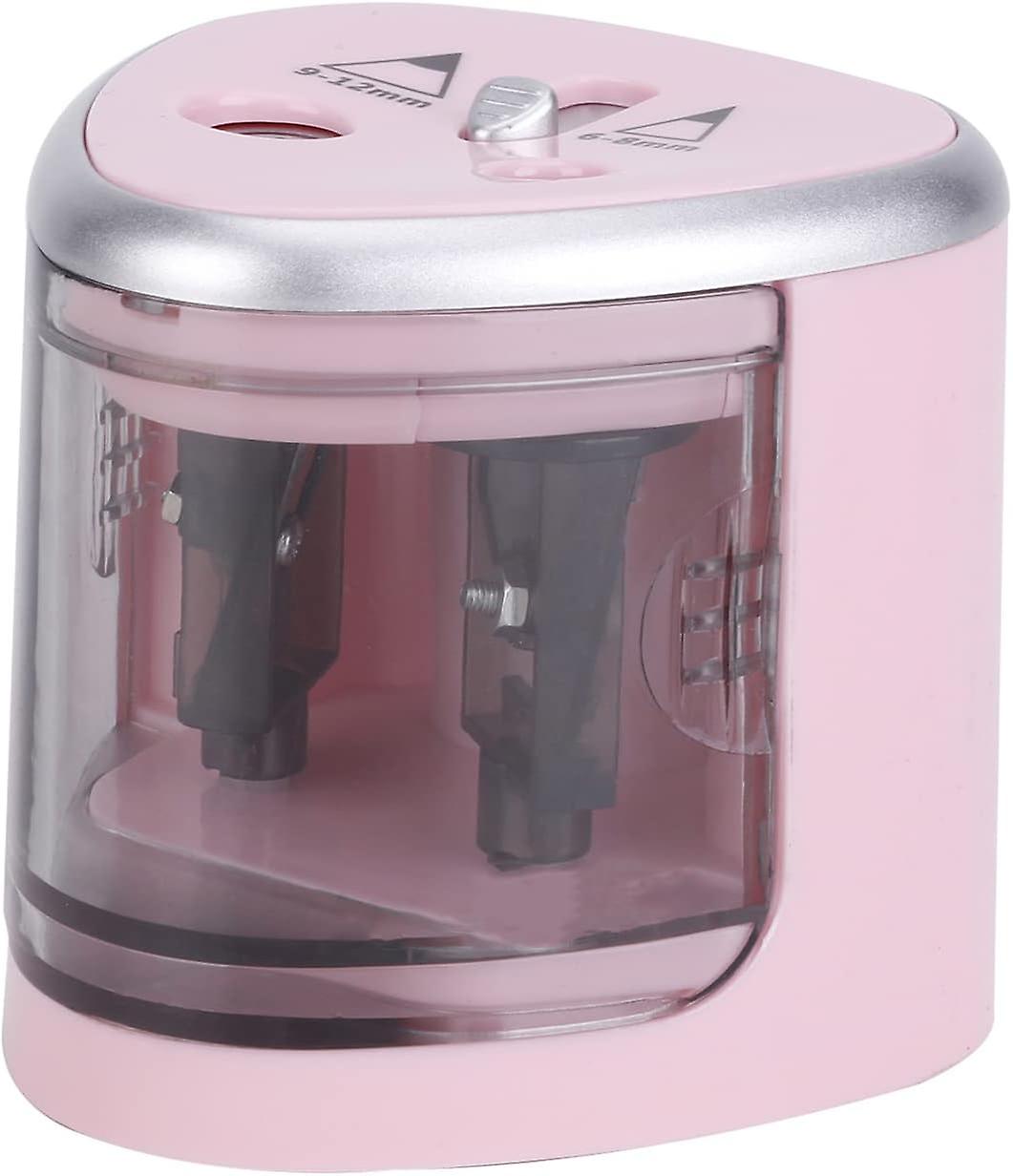 Electric pencil sharpener with 2 holes, automatic, battery powered, multifunctional