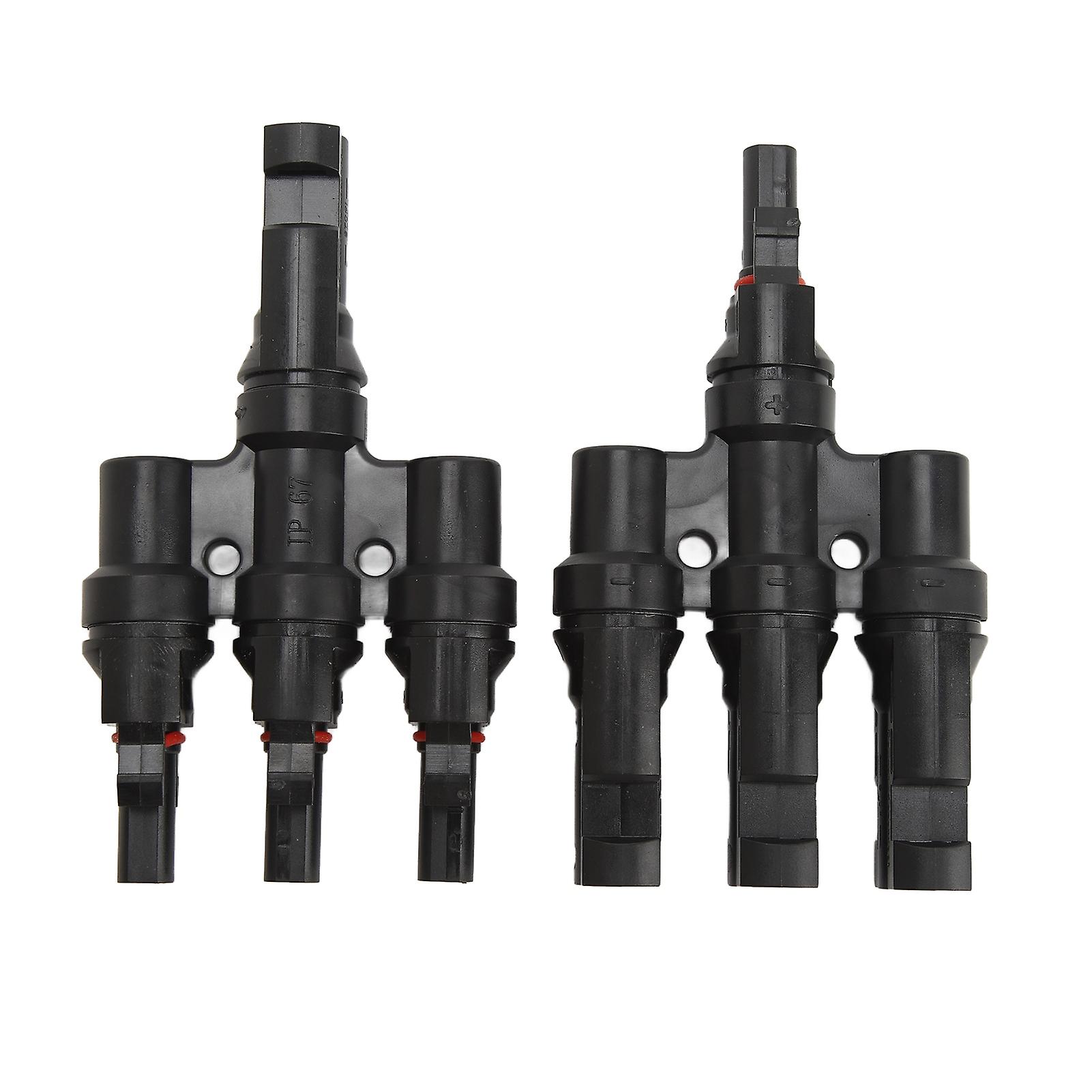 PV Solar Branch Connectors 1 to 3 Waterproof High Current Carrying Capacity Solar Panel T Branch Connector for Parallel Connection