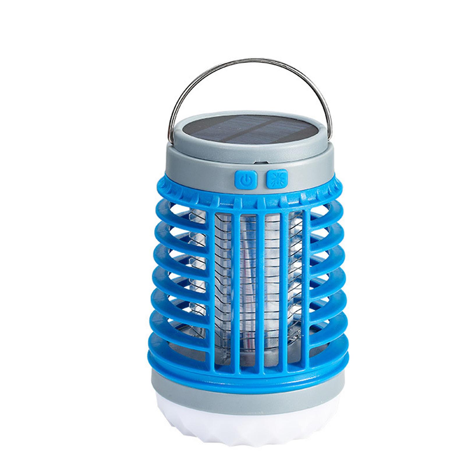 Solar Camping Mosquitoes Lamp with Handle Lightweight Repellent Trap Lamp for Summer Outdoor Indoor