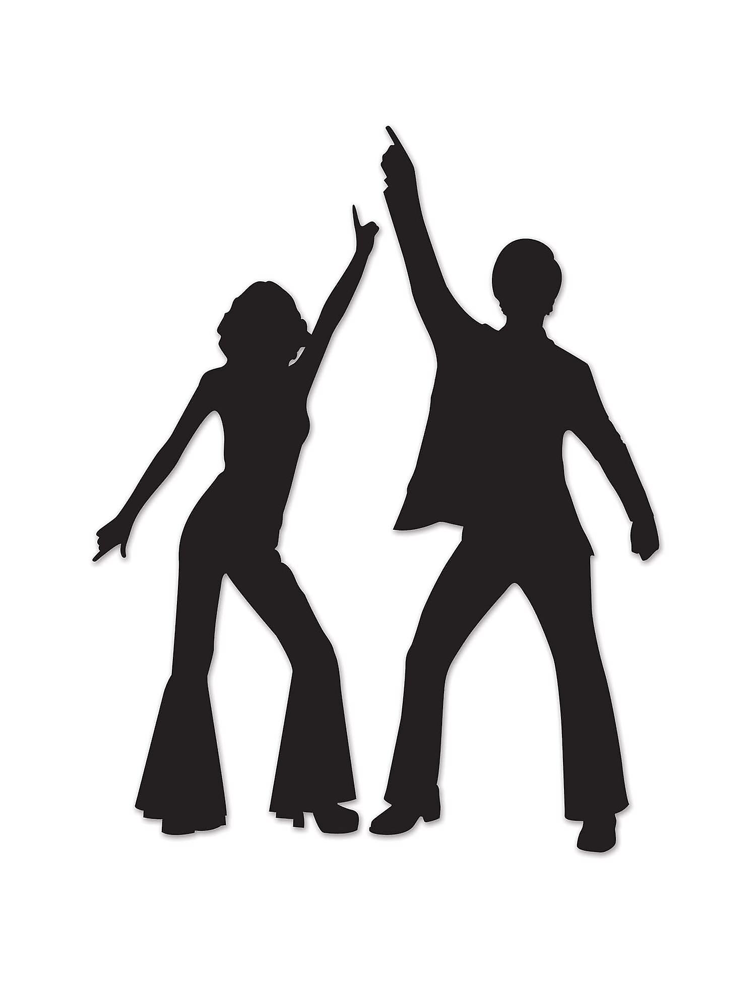 2 Wall decorations silhouettes Disco 83 cm