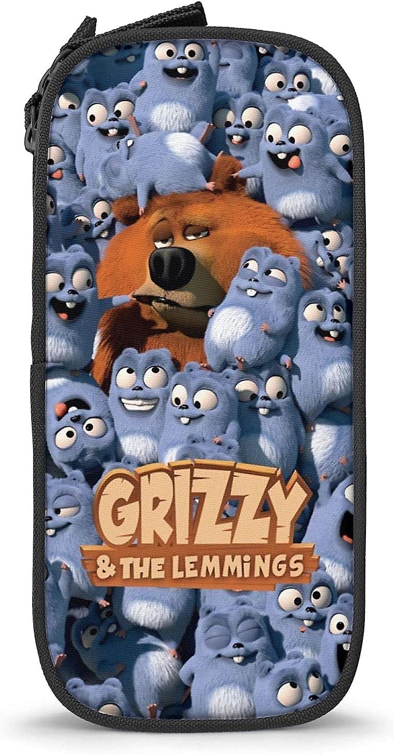 Grizzy i Lemmings Piórnik Torba na długopis Przenośny piórnik o dużej pojemności dla nastolatek Dziewczęta Chłopcy Student SAOE011925