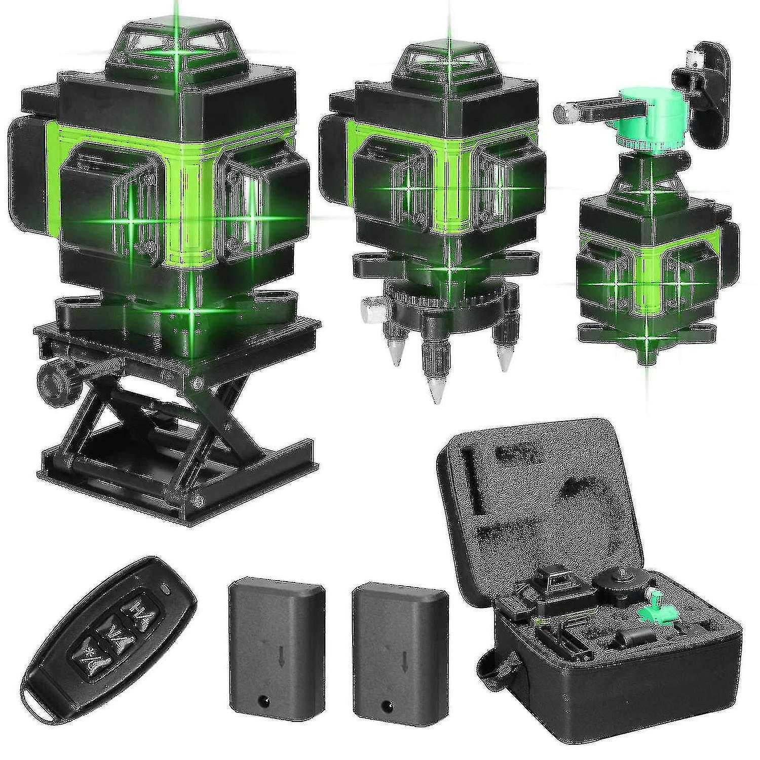 Multifunctional 4d 16 Lines Laser Level 3 Self-leveling Machine Usb Rechargeable Lithium Battery Lev