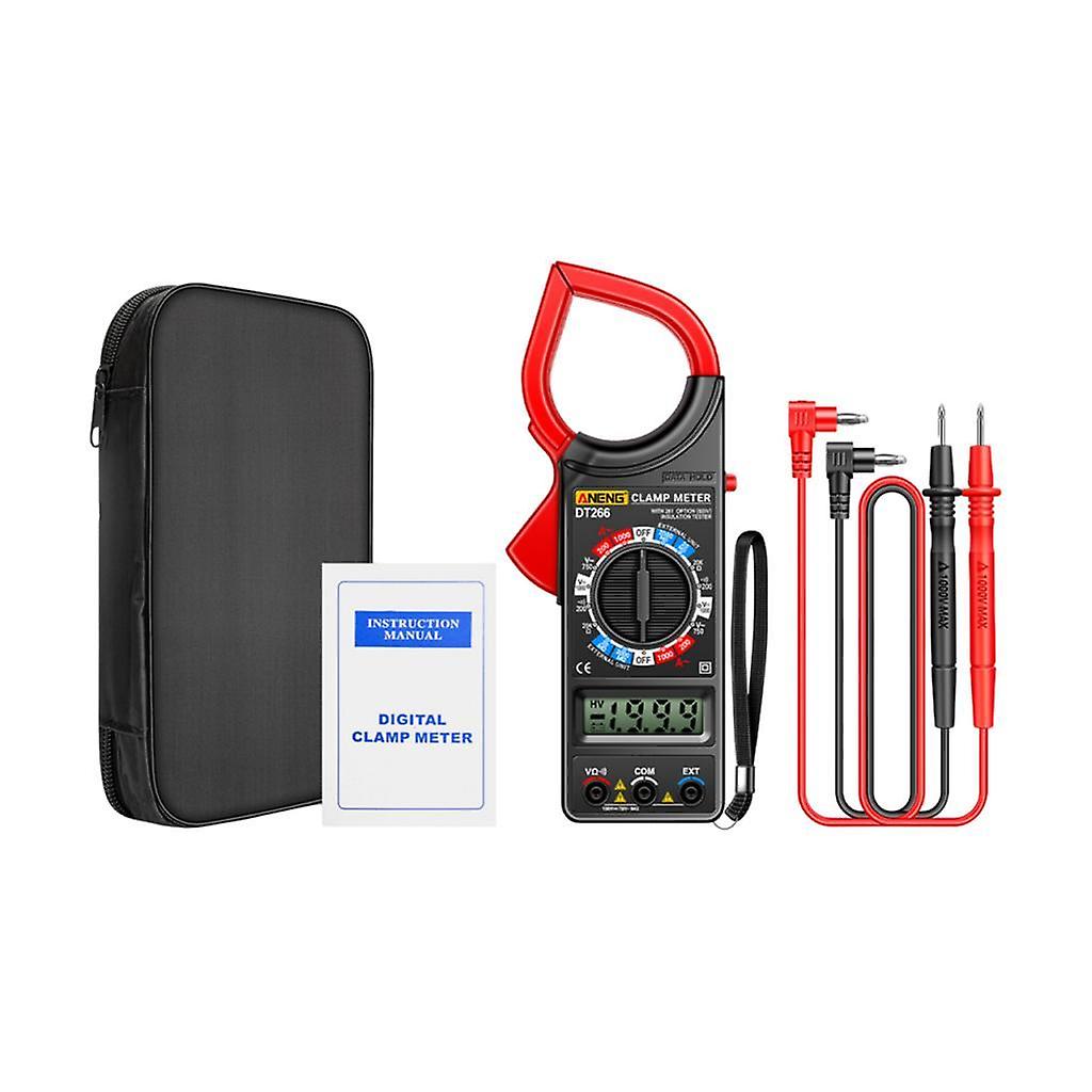 Digital Clamp Meter Handheld Multi Tester for Troubleshooting Fuses Vehicles Red