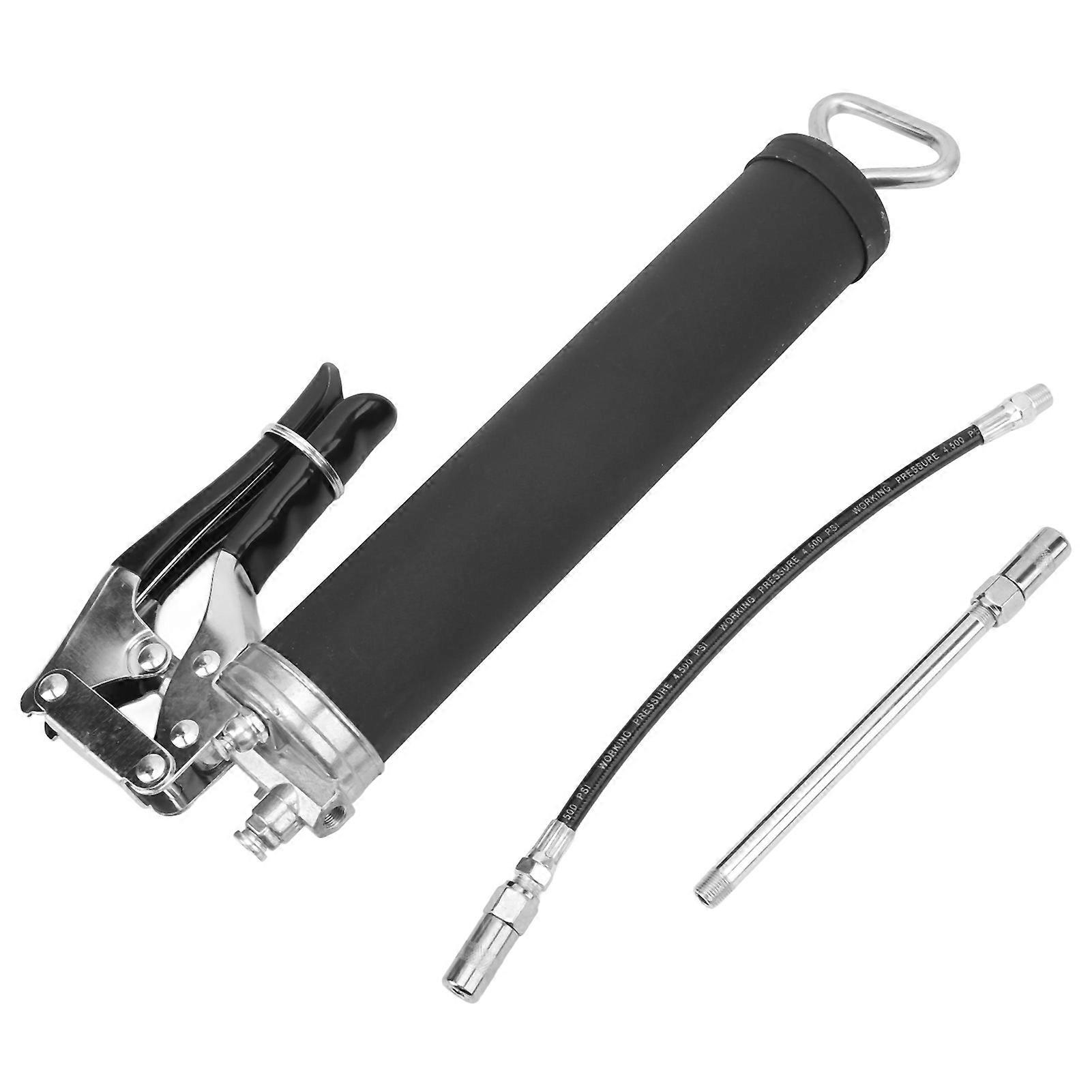 Heavy Duty Pistol Grip Grease Tool with 12in Hose 3000 to 6000PSI 14oz Load Grease Coupler Tool E2U511