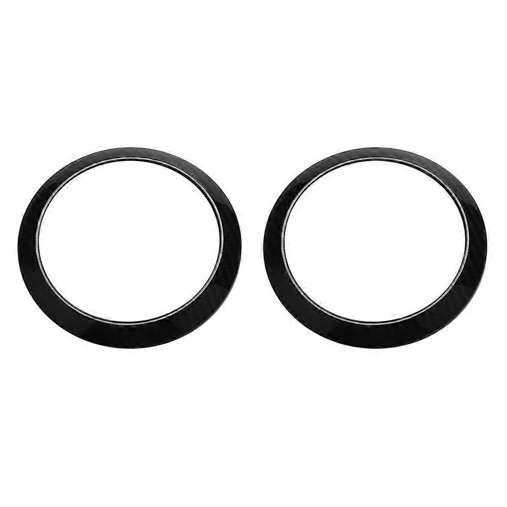 2Pcs Carbon Fiber Side Air Conditioning Vent Ring Cover for Mercedes Benz E class W213 16~18 E2U966