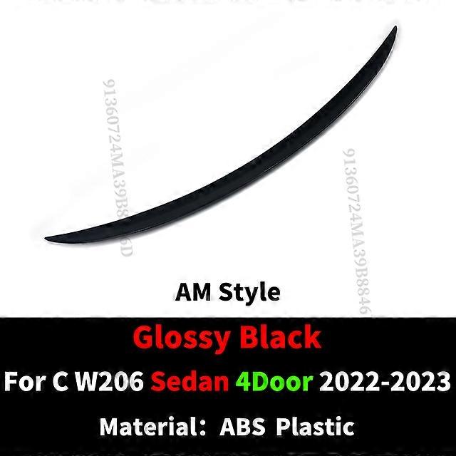 High Quality Rear Spoiler Wing Exterior Part For Mercedes Benz C W206 Sedan 4 Door 2022 2023 Trim Trunk Boot Lip AMG Style