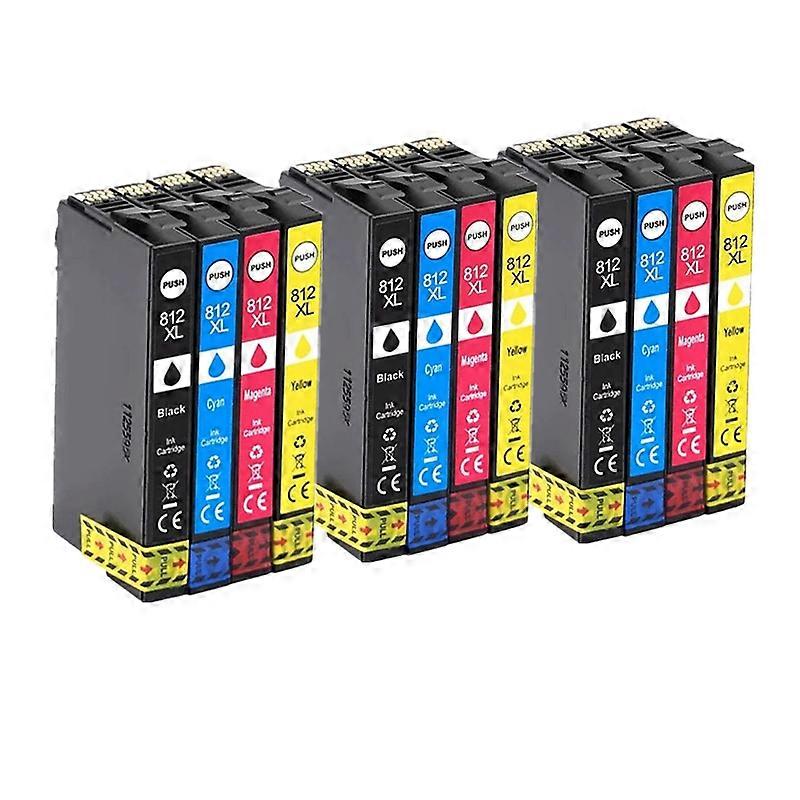 Fus Au T812 812xl T812xl 812 Xl Compafusle Ink Cartridge For Epson Workforce Pro Wf-3820 Wf-3825/wf-4830/wf-4835 Wf-7830/7840/7845
