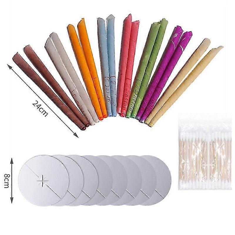 Κεριά Αυτιών, 16pcs Φυσικά Κεριά Αυτιών Hopi Κερί Μέλισσας Κώνοι, Κοίλα Κεριά Κώνου
