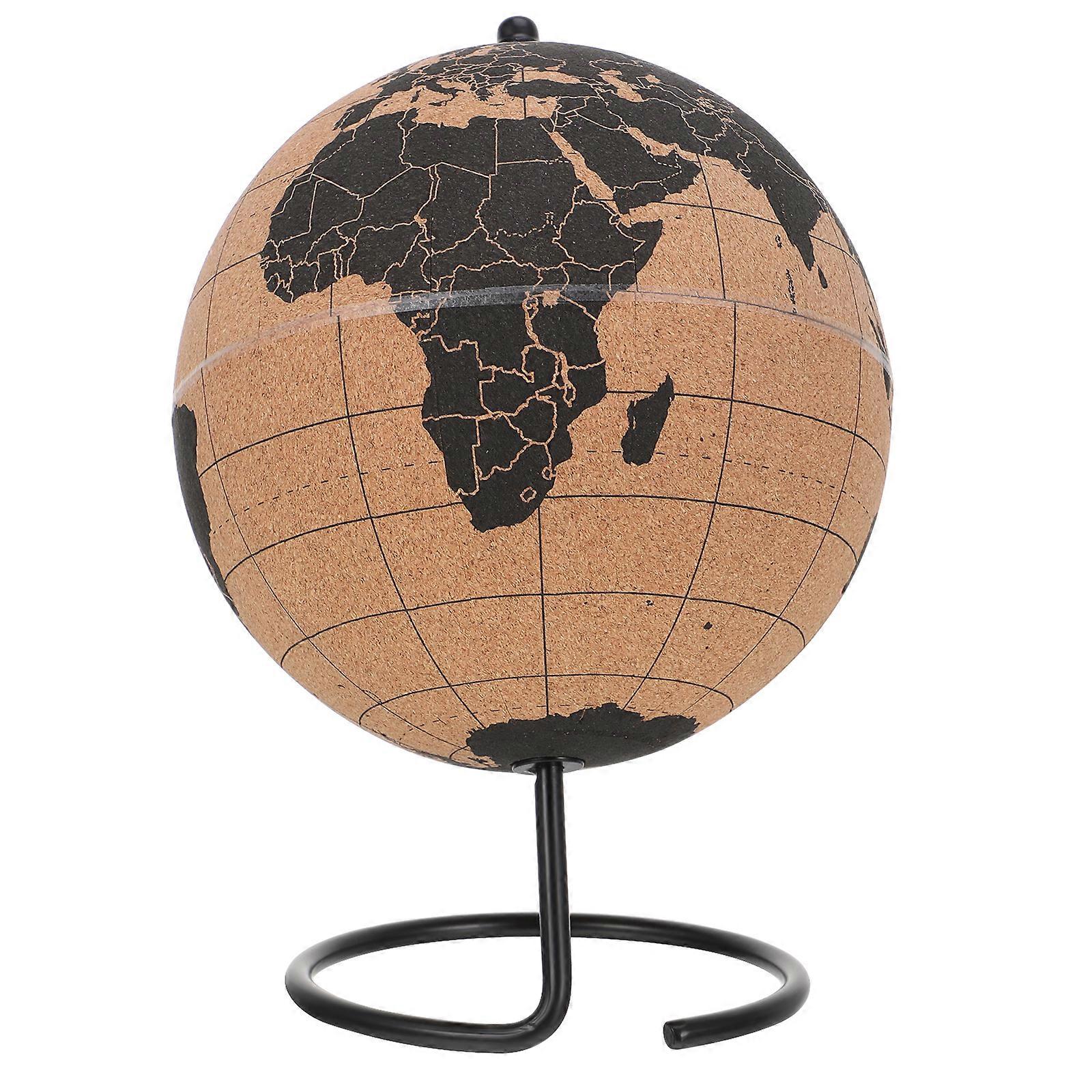 Premium Cork Globe Tabletop World Globe Decor Office Desktop Decoration