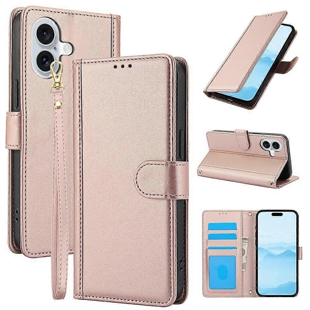 Skin Feel Leather Case For iPhone 16
