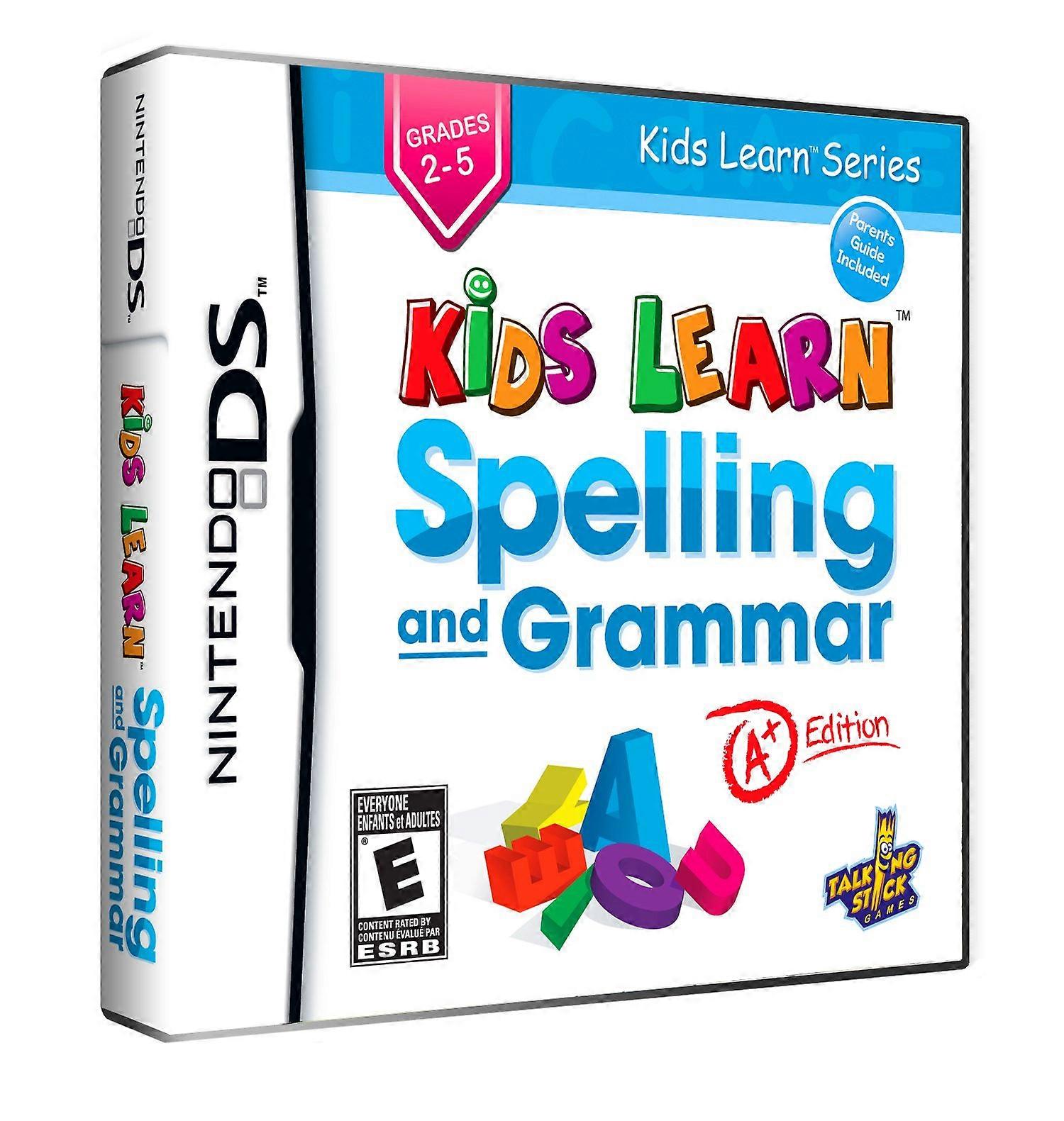 Kids Learn Spelling and Grammar A Edition (Nintendo DS) - PAL - New & Sealed