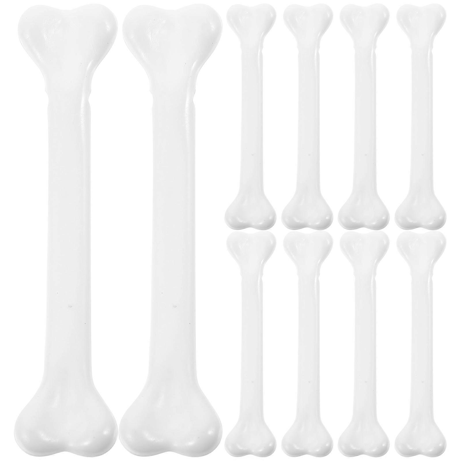 12pcs Fake Mini Skeleton Bones Fake Plastic Bones Halloween Decorations Horror Prop Plastic Bones