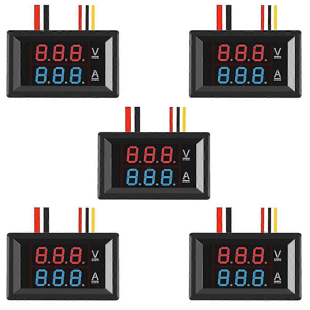 5pcs 0.28 Inch Led Voltmeter Ammeter, Display Voltage Current Tester