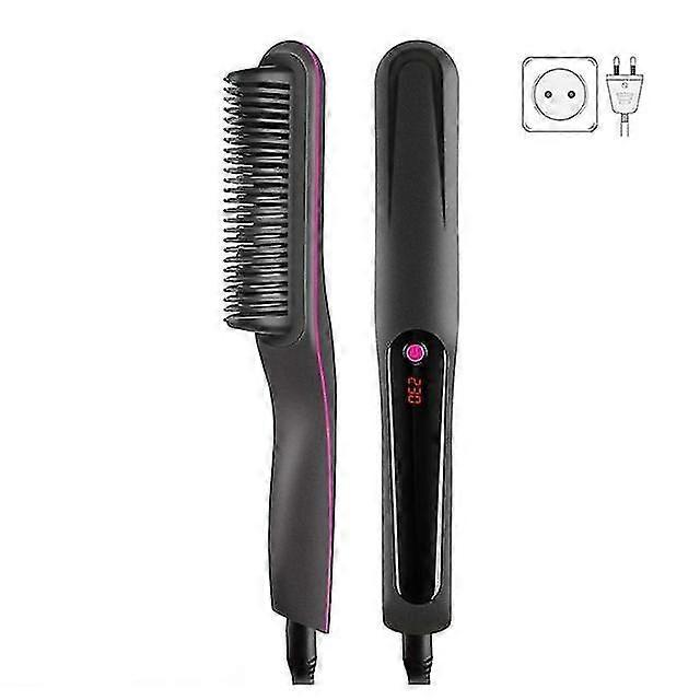 m2ee electric beard comb 30s quickly heat up ptc heating hand beard straightener for men 3 temperatures eu/uk/us plug