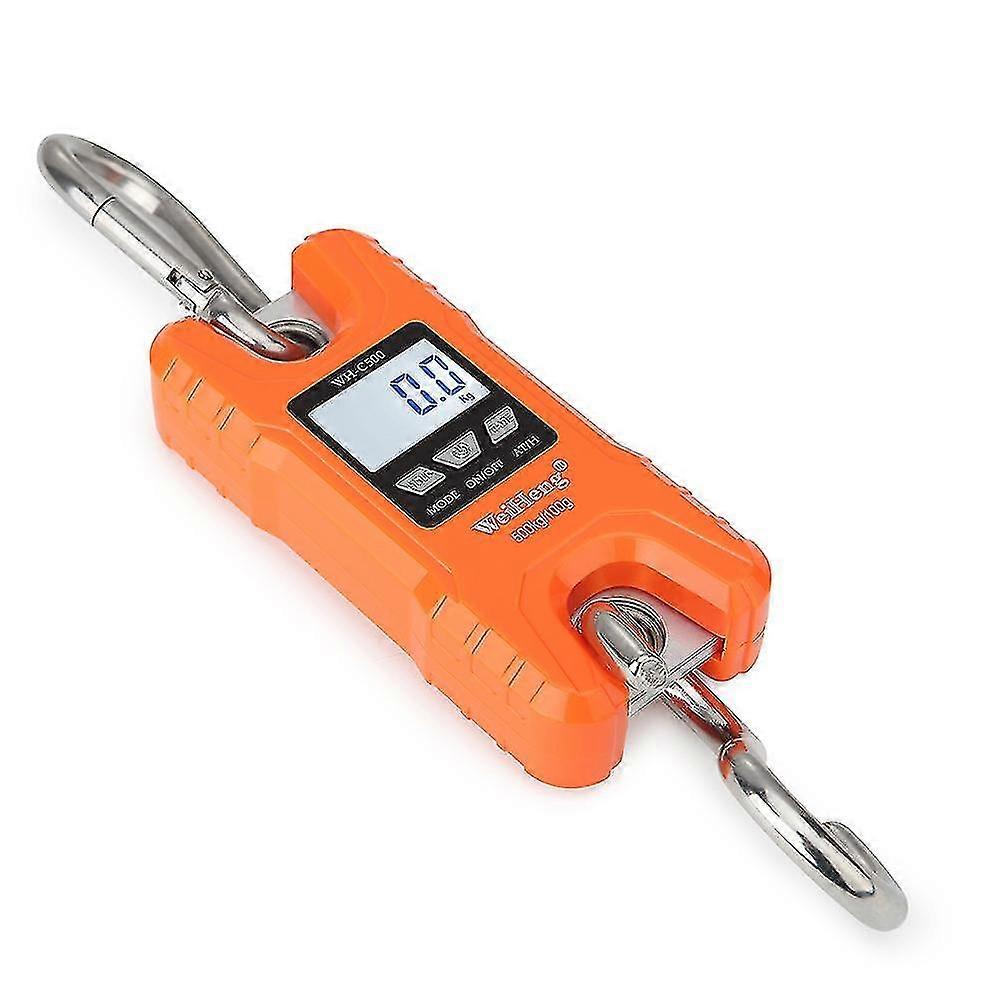 Electronic Hook Scale 500kg / 100g, Mini Mini Crane Scale, Orange