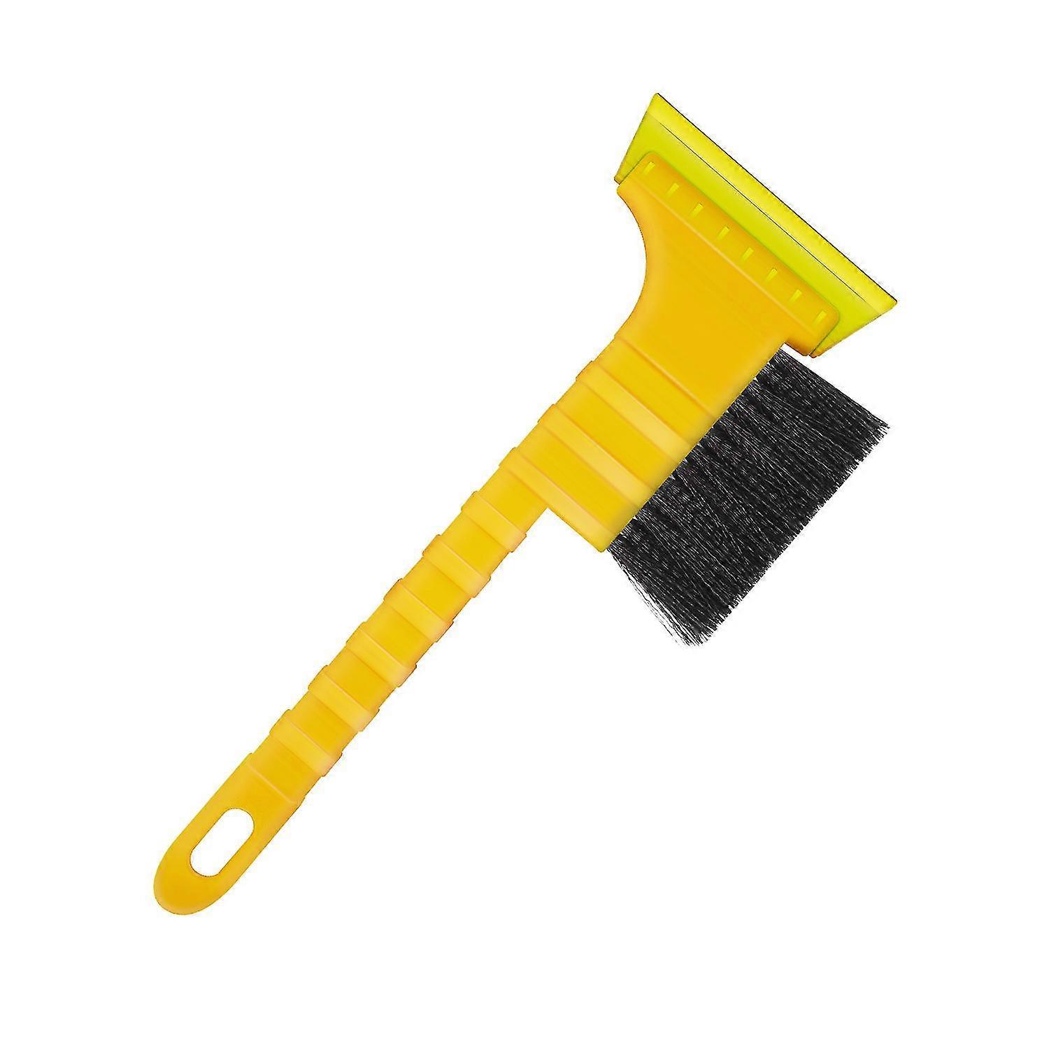 Car Snow Scraper And Brush, 2 In 1 Snow Brush With Wider Ice Scraper, Winter Windows Scraper With Ergonomic Grip For Car Cleaning