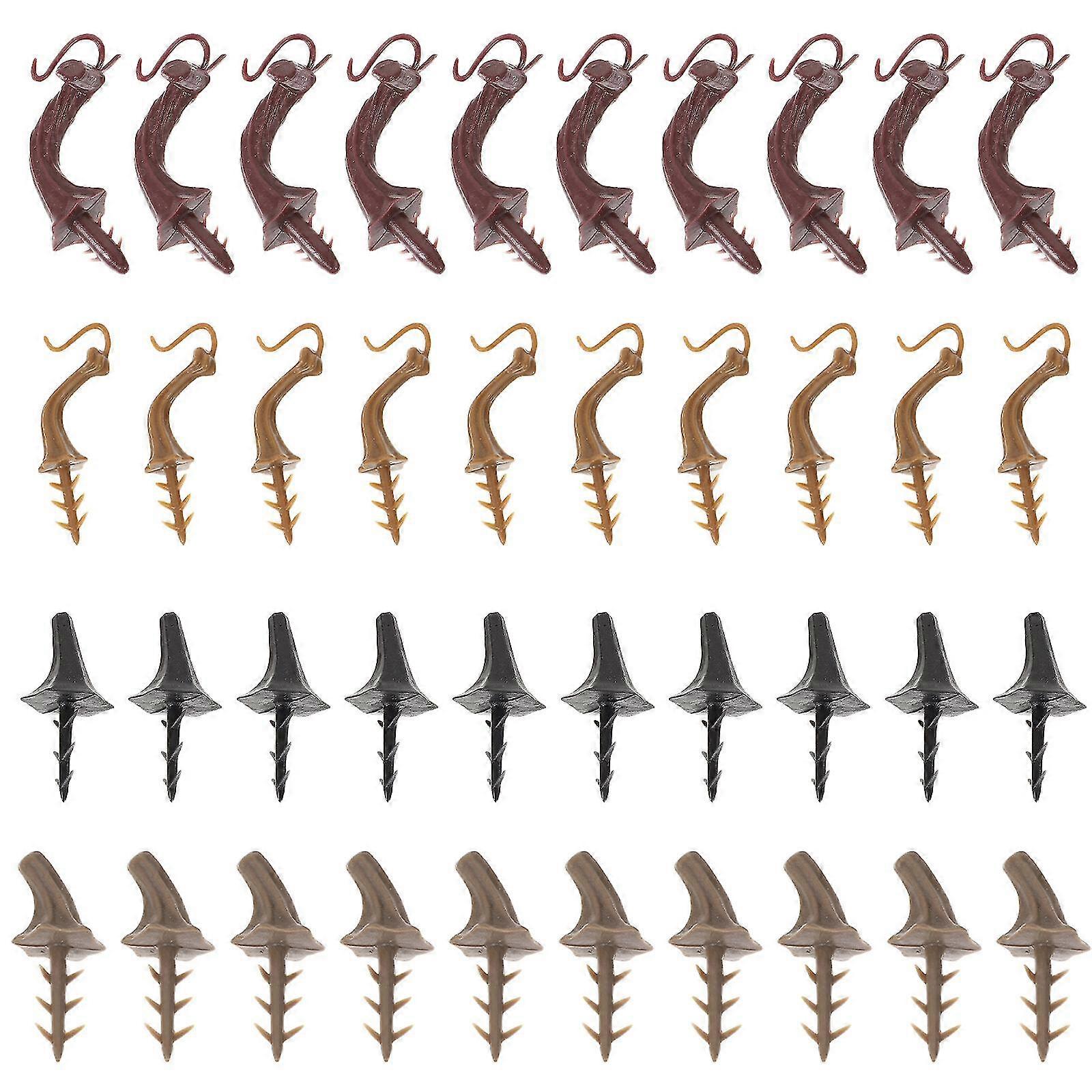 40pcs Halloween Pumpkins Plastic Stalk Pumpkins Making Materials Pumpkin Plastic Base
