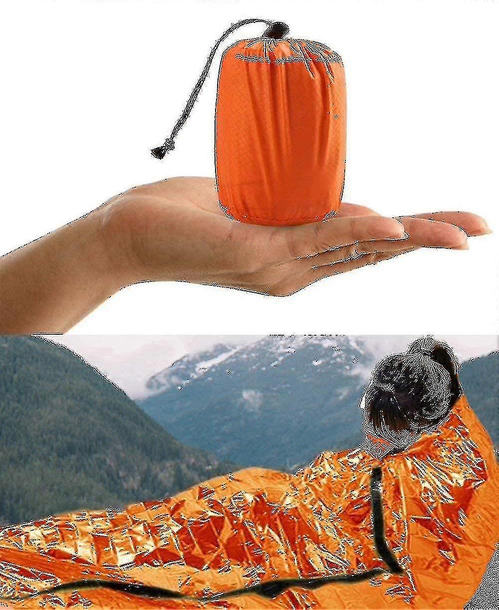 2024 Survival Sleeping Bag,emergency Bag Emergency Rescue Blanket Reusable For Outdoor Camping