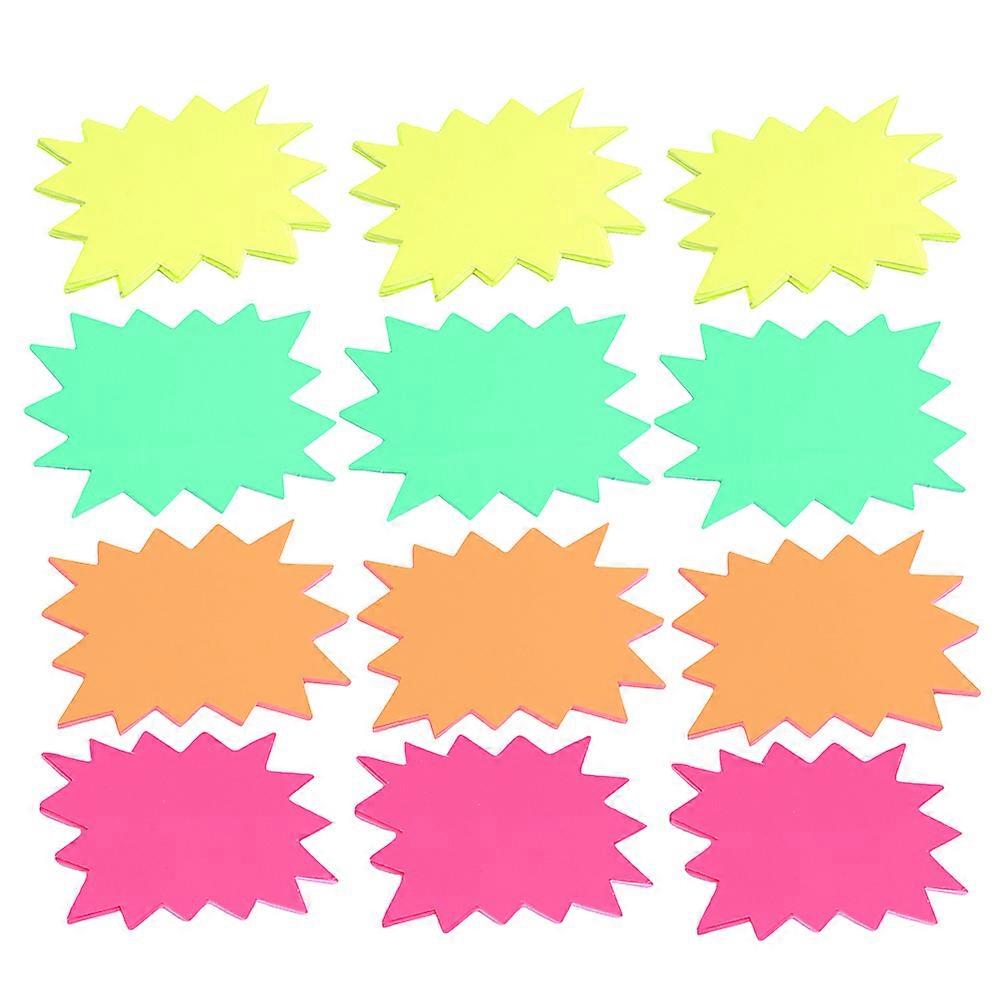 120個クリエイティブプライスラベル蛍光紙商品プライスタグ食料品店用価格爆発型紙看板-サイズS(イエロー+オレンジ+ R