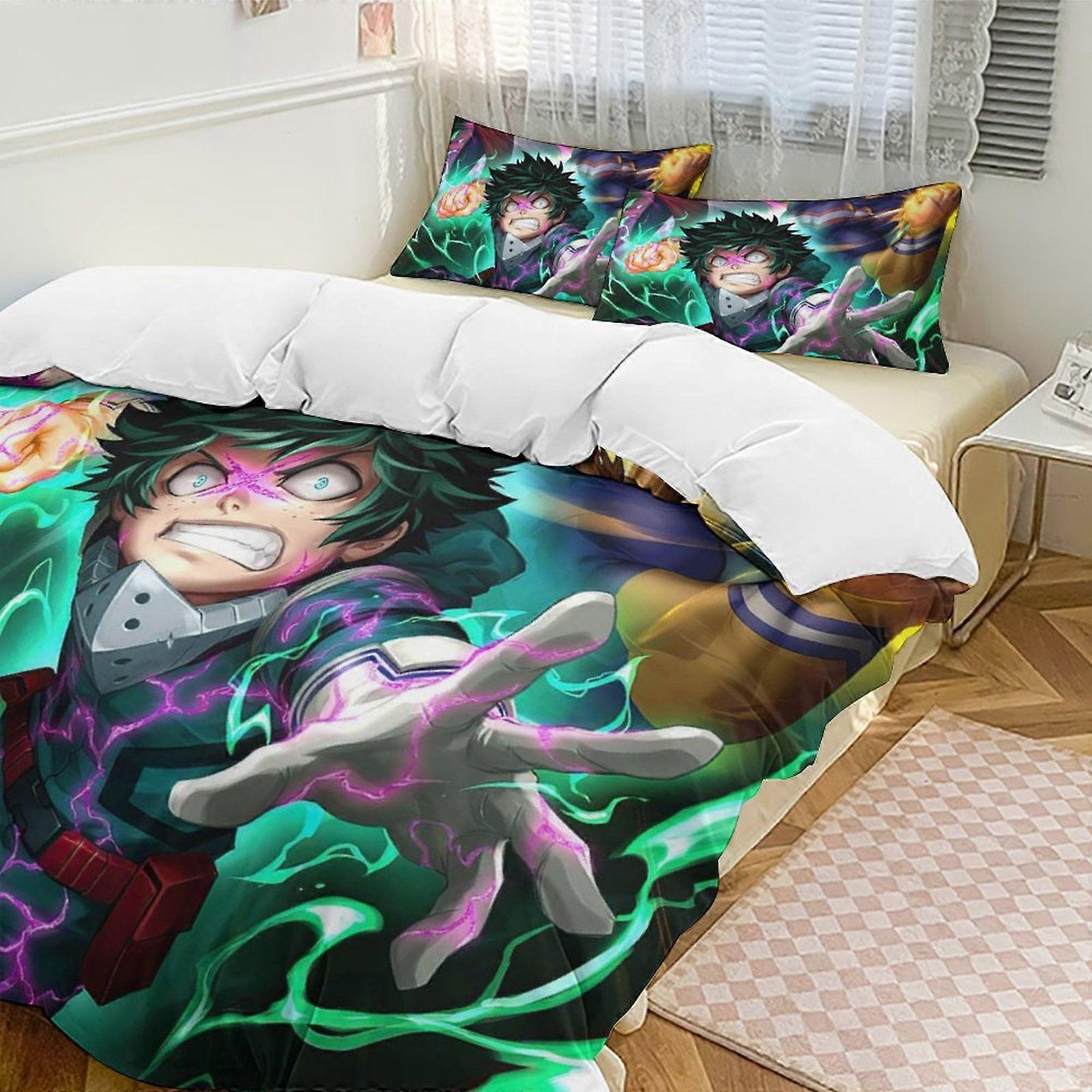 v741 My Hero Academia אנימה סט מיטה זוגית 3 חלקים עמיד בפני דהייה מיקרופייבר io741