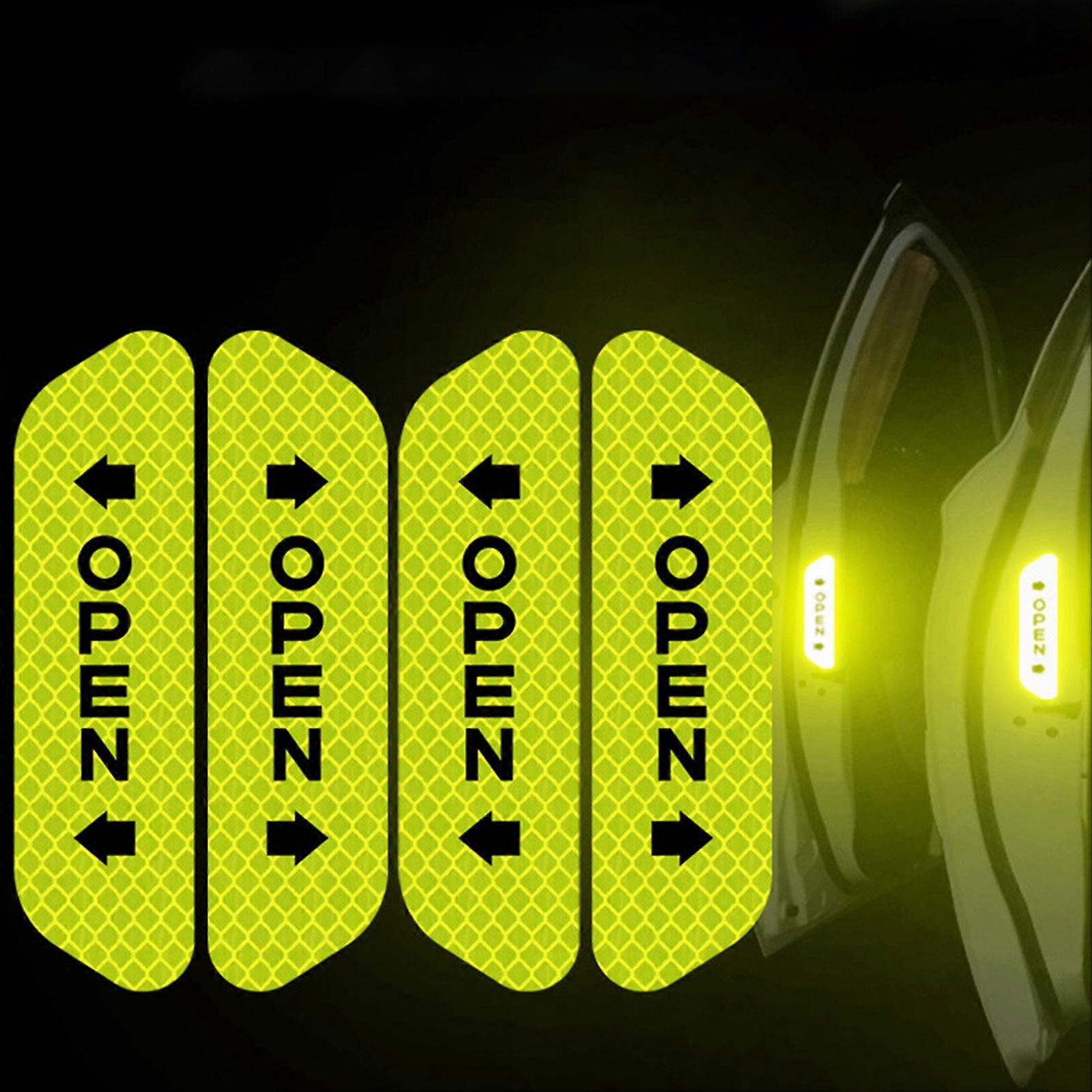 3 Sets of Safety Warning Reflective Tape Safety Warning Anti-Collision Stickers Universal for Car Safety