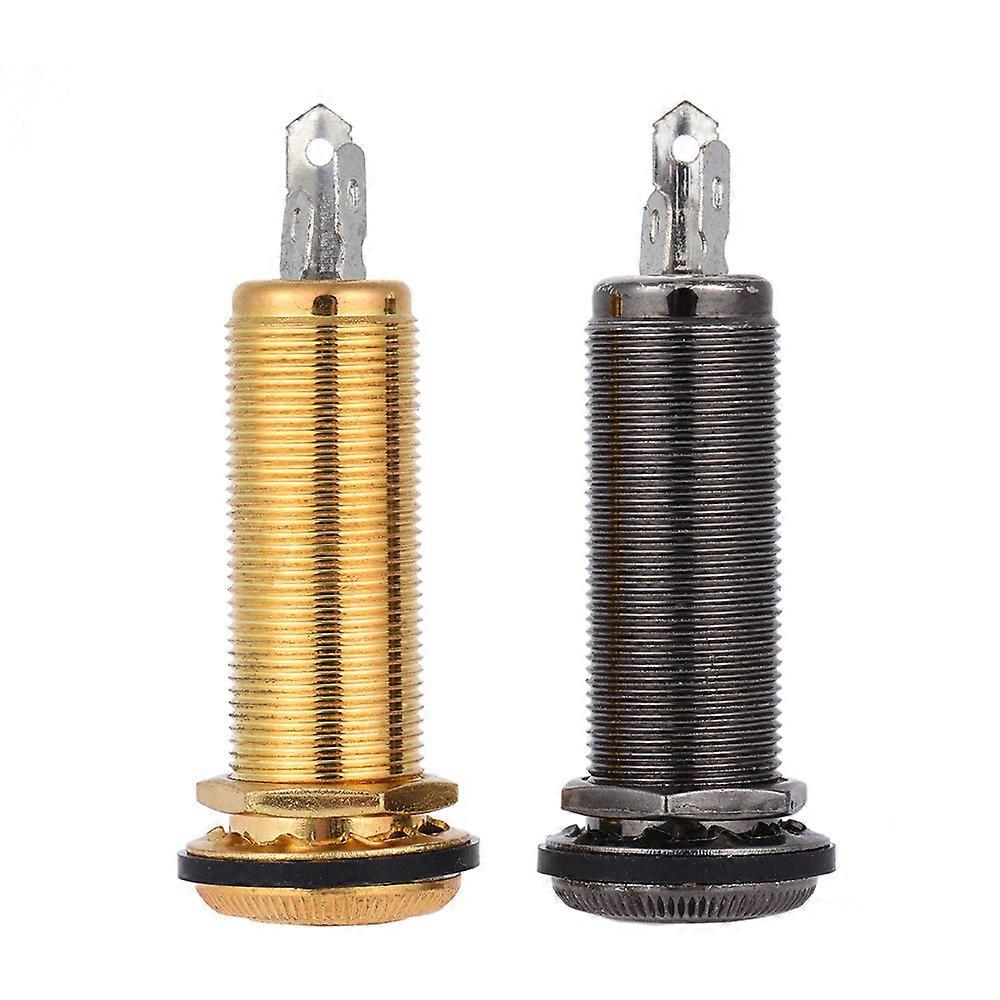 6.35mm 1/4 Inch End Pin Endpin Jack Socket Plug Mono Output Copper Material for Acoustic Electric Guitar