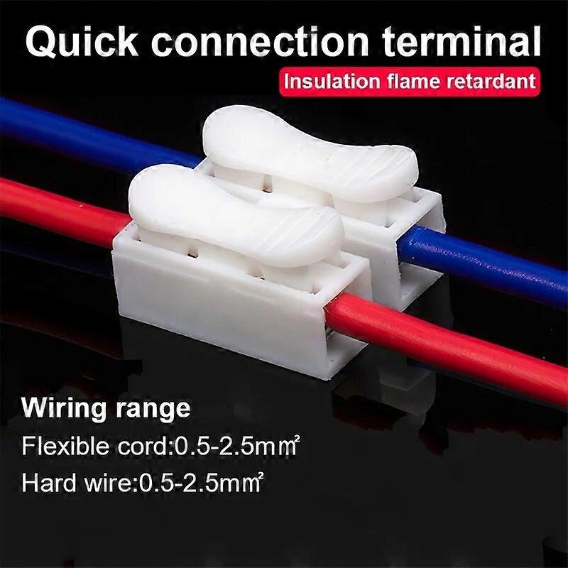 CH2 High Pressure Resistant 2pin Electrical Cable Connectors Quick Splice Lock Wire Wiring Terminal Easy Safe Splicing Into Wire