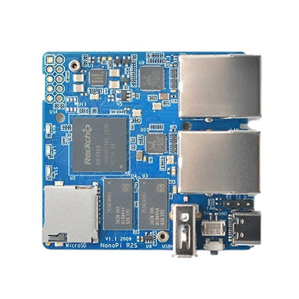für NanoPi R2S Open Source Mini Router DualGbps Ethernets Ports RK3328 QuadCores CortexA53 1GB DDR4 Speicher