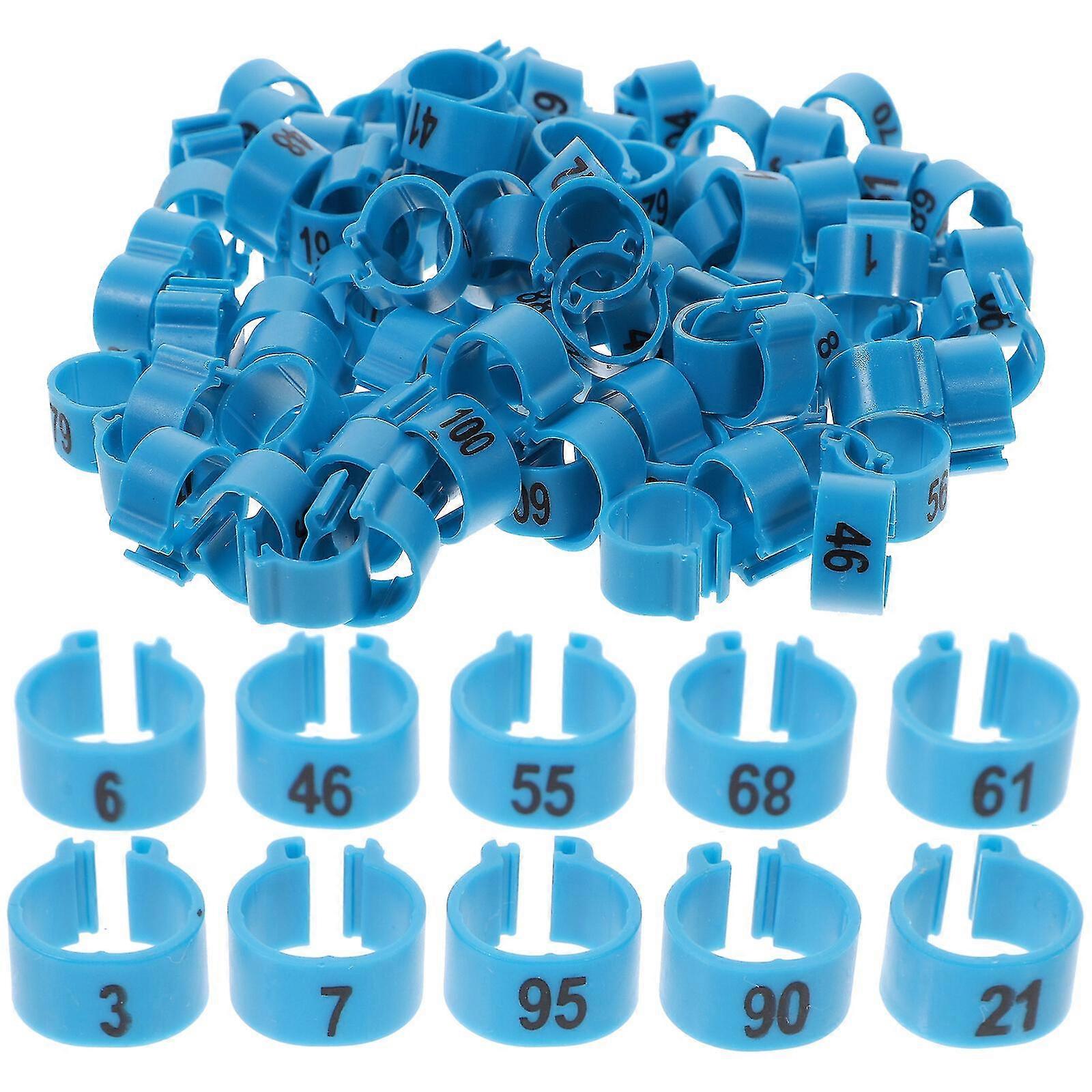 100 قطعة حلقات ساق الحمام مرقمة عصابات ساق الطيور الحمام الخاص علامات تحديد عصابات الساق